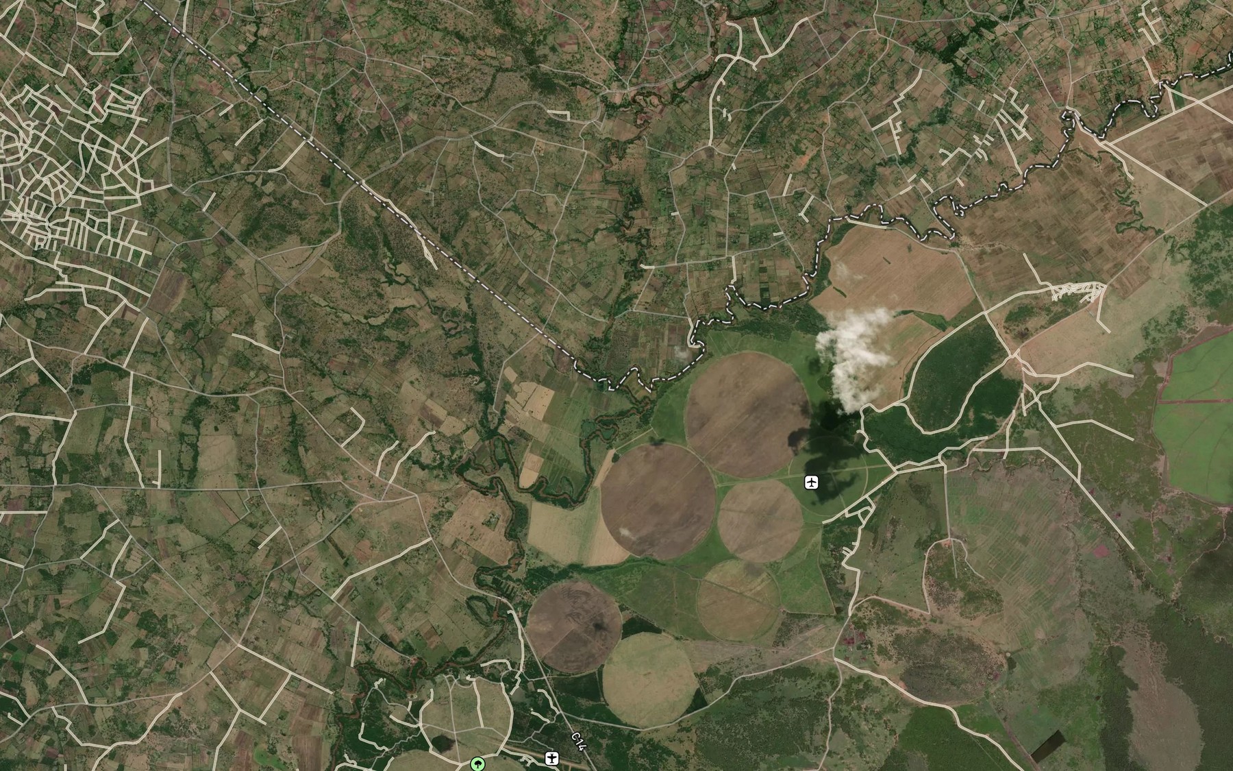 Satellite map of the Nyangoris