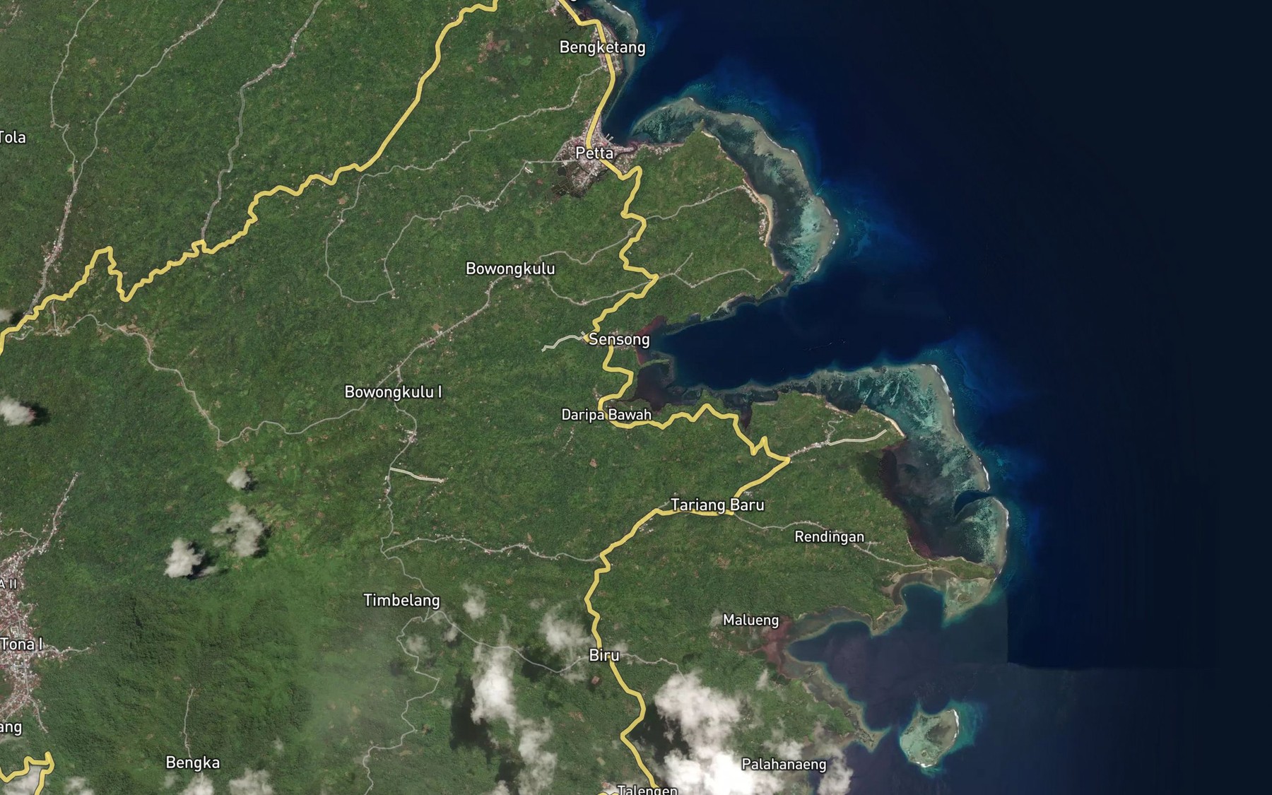 Satellite map of the Salu Kaleak