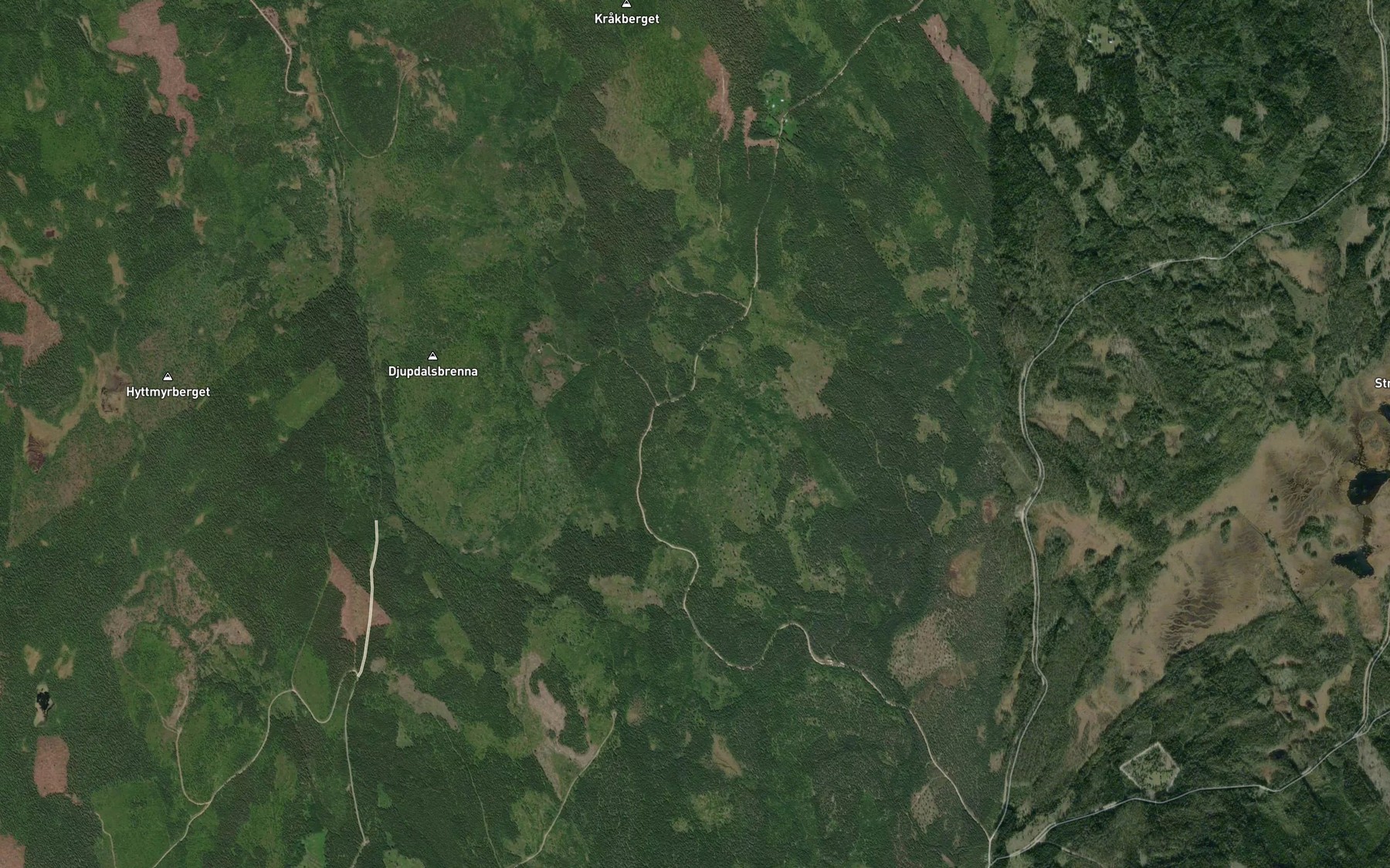 Satellite map of the Saetersmobekken