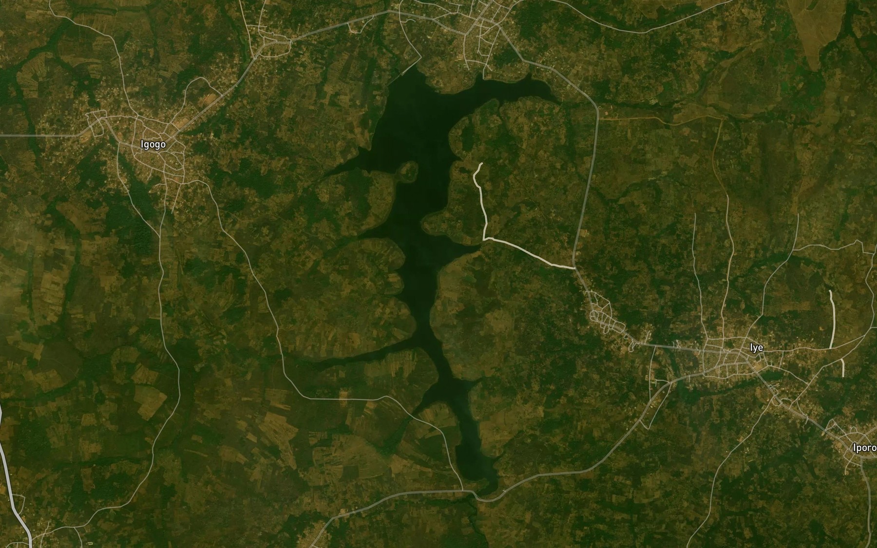 Satellite map of the Ero Reservoir