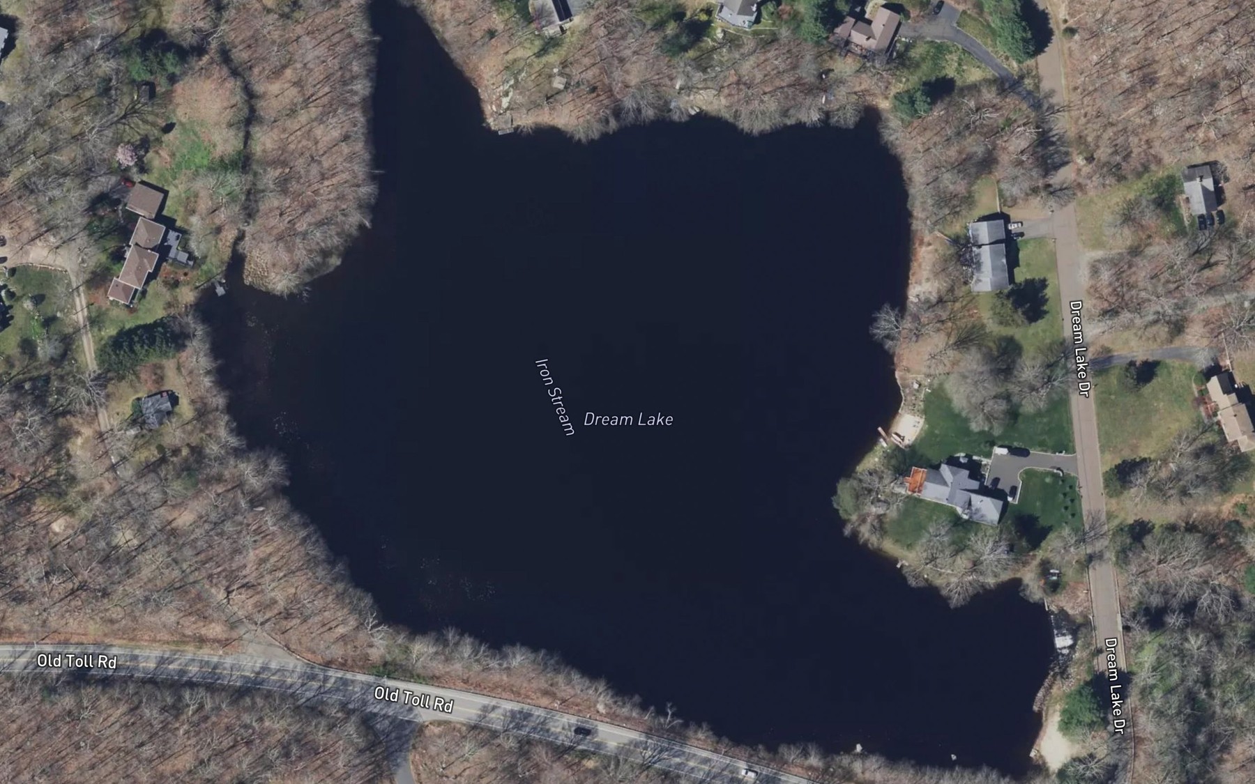 Satellite map of the Dream Lake