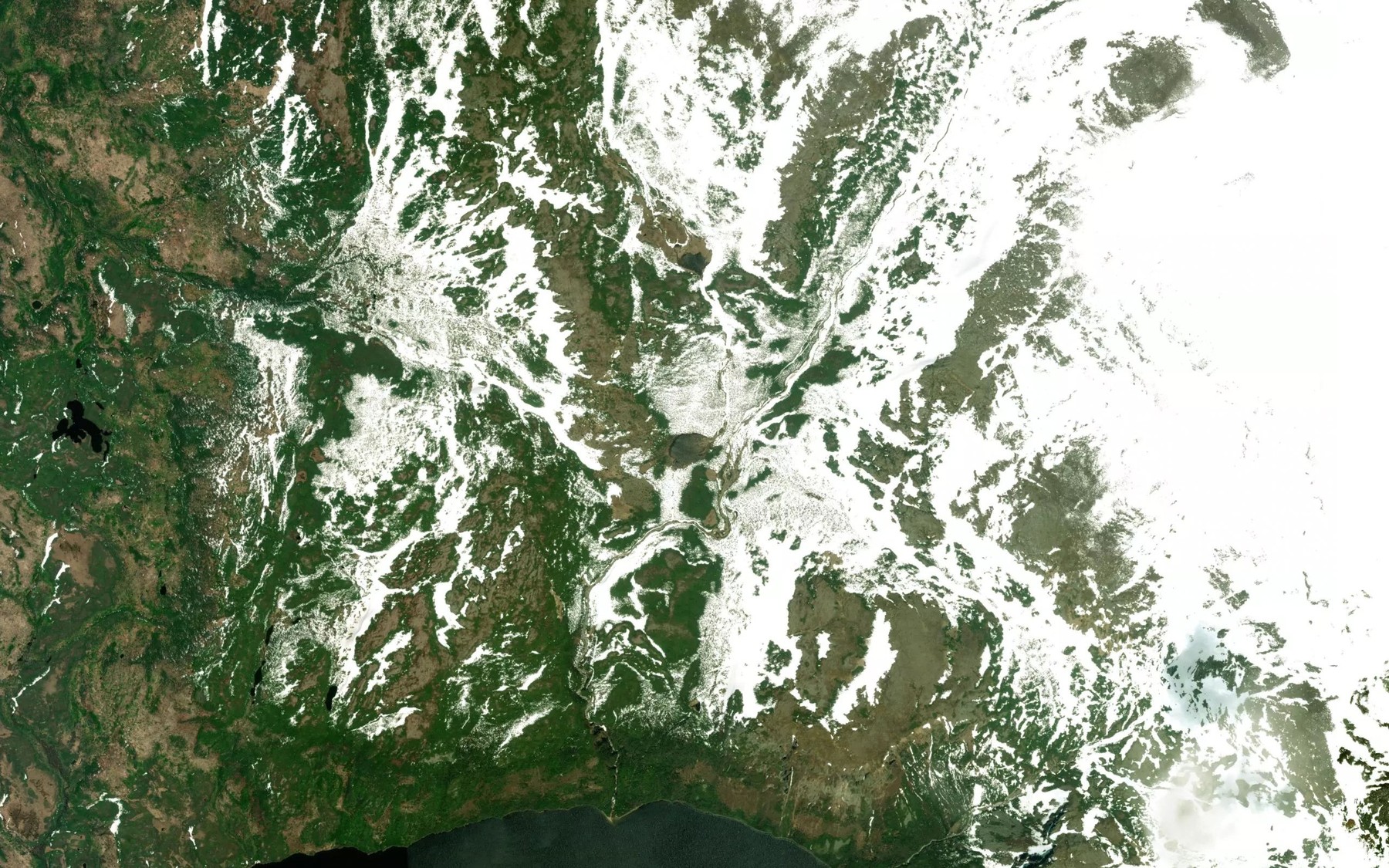 Satellite map of the Grassy Brook Pond