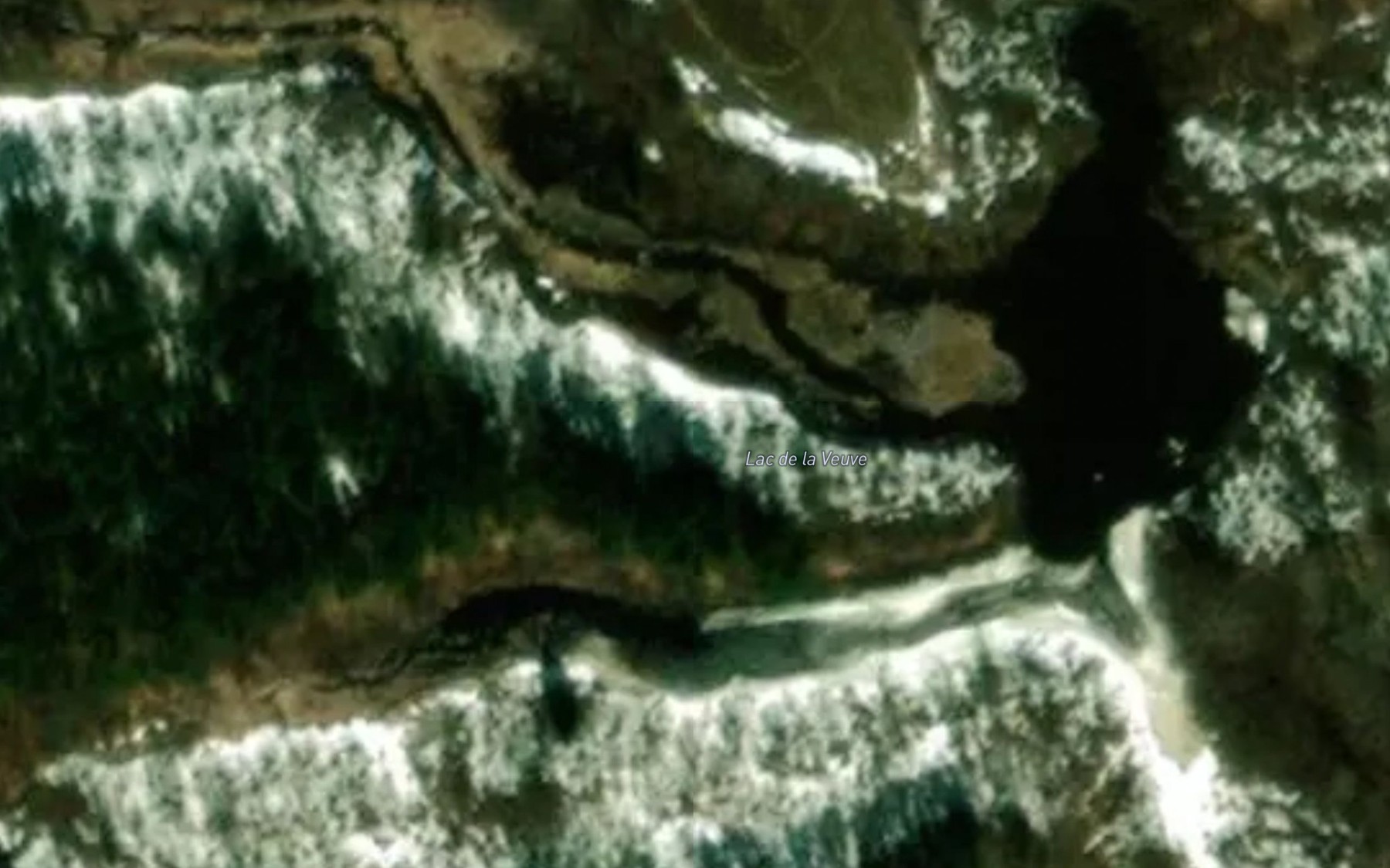 Satellite map of the Lac de la Veuve