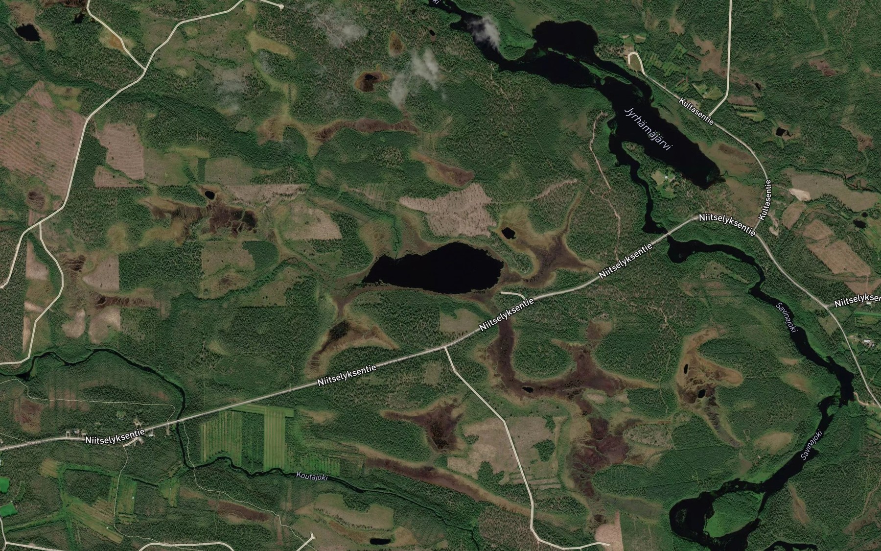 Satellite map of the Ahvenlampi