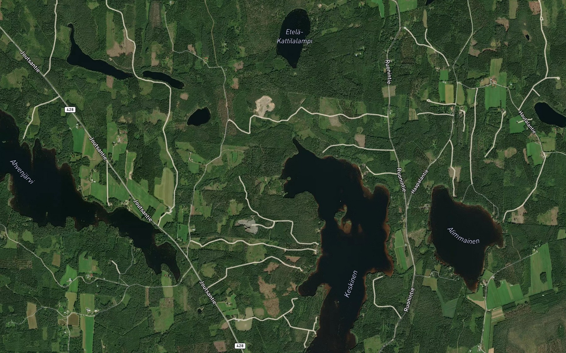 Satellite map of the Kuralahti