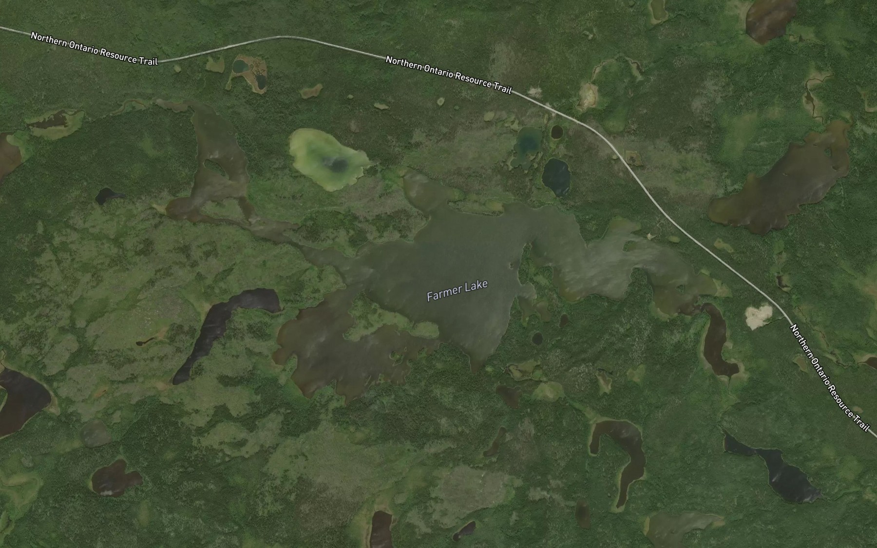 Satellite map of the Farmer Lake