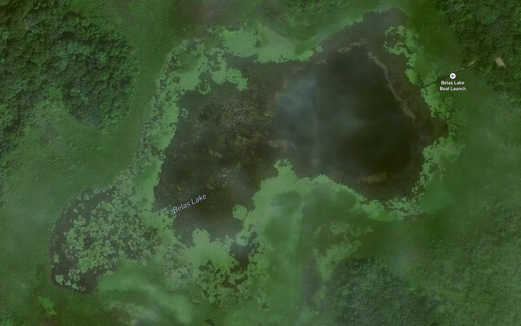 Satellite map of the Belas Lake