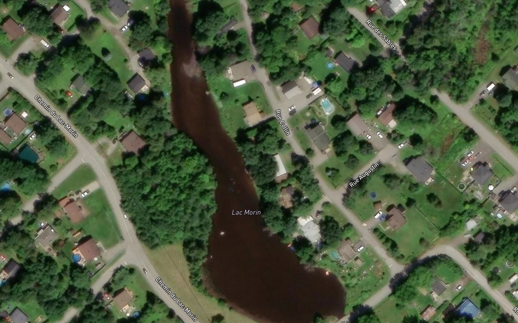 Satellite map of the Lac Morin