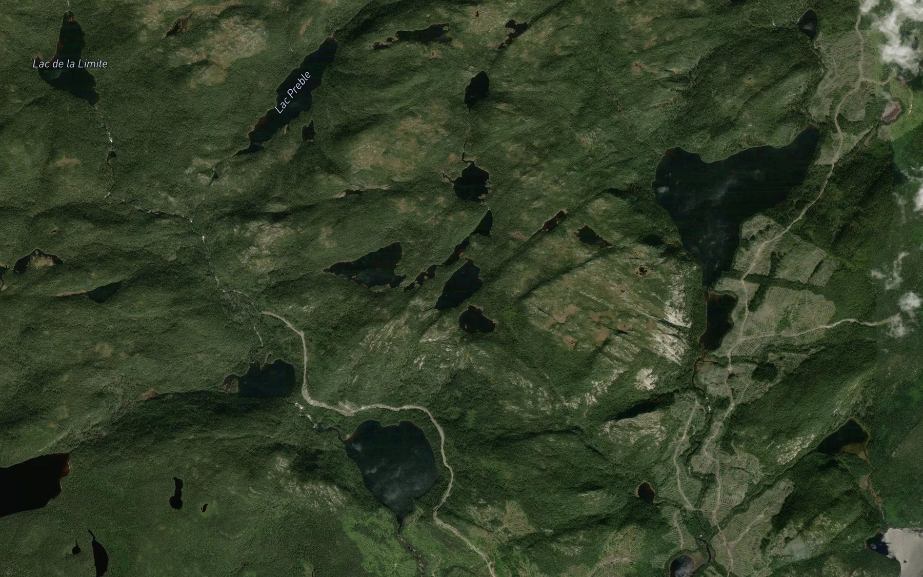 Satellite map of the Lac Rene