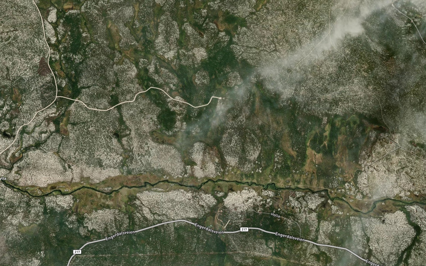 Satellite map of the Strupmyrbekken