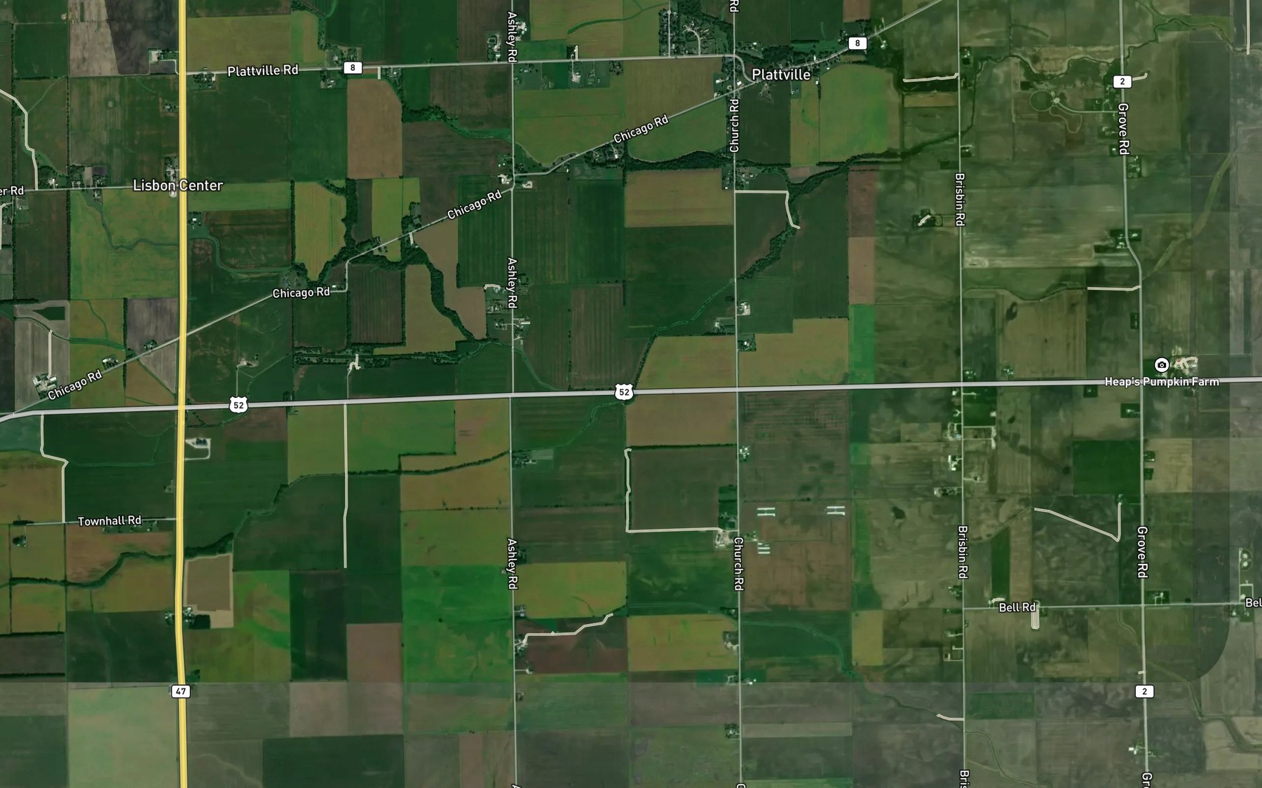 Satellite map of the Lisbon Creek