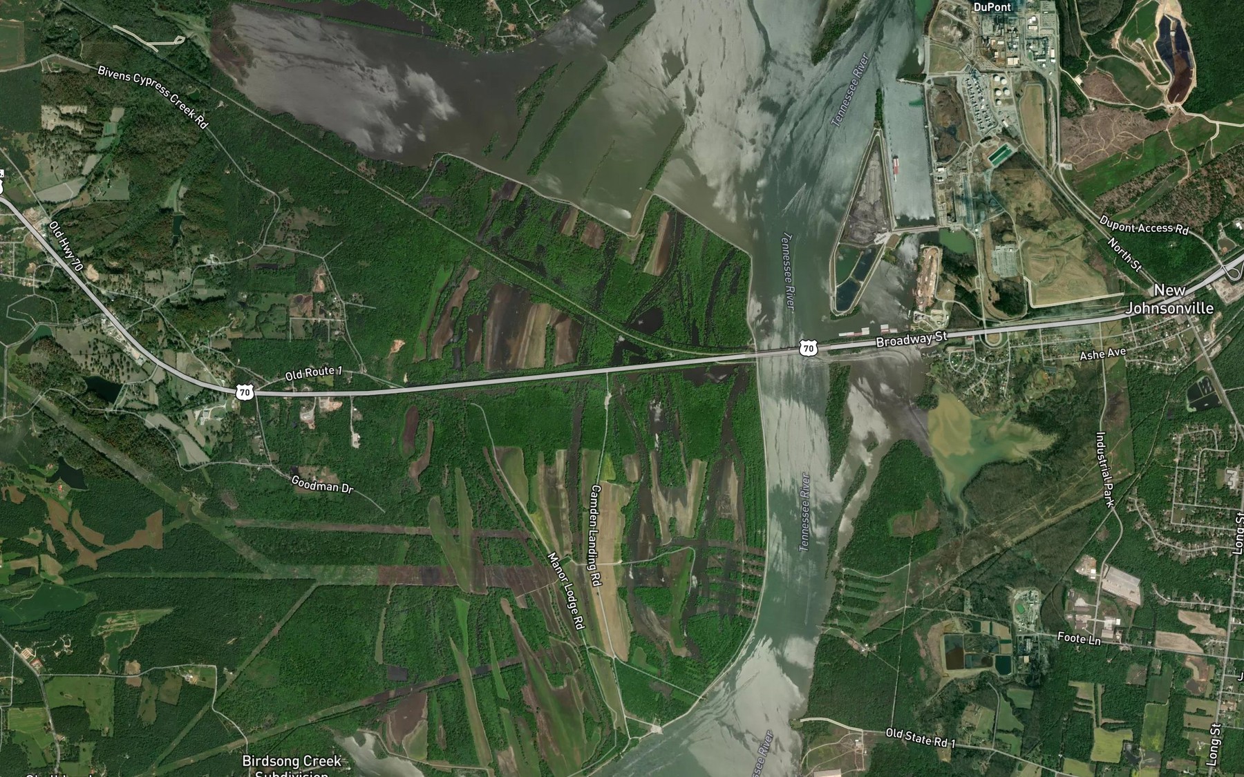 Satellite map of the Fourmile Slough