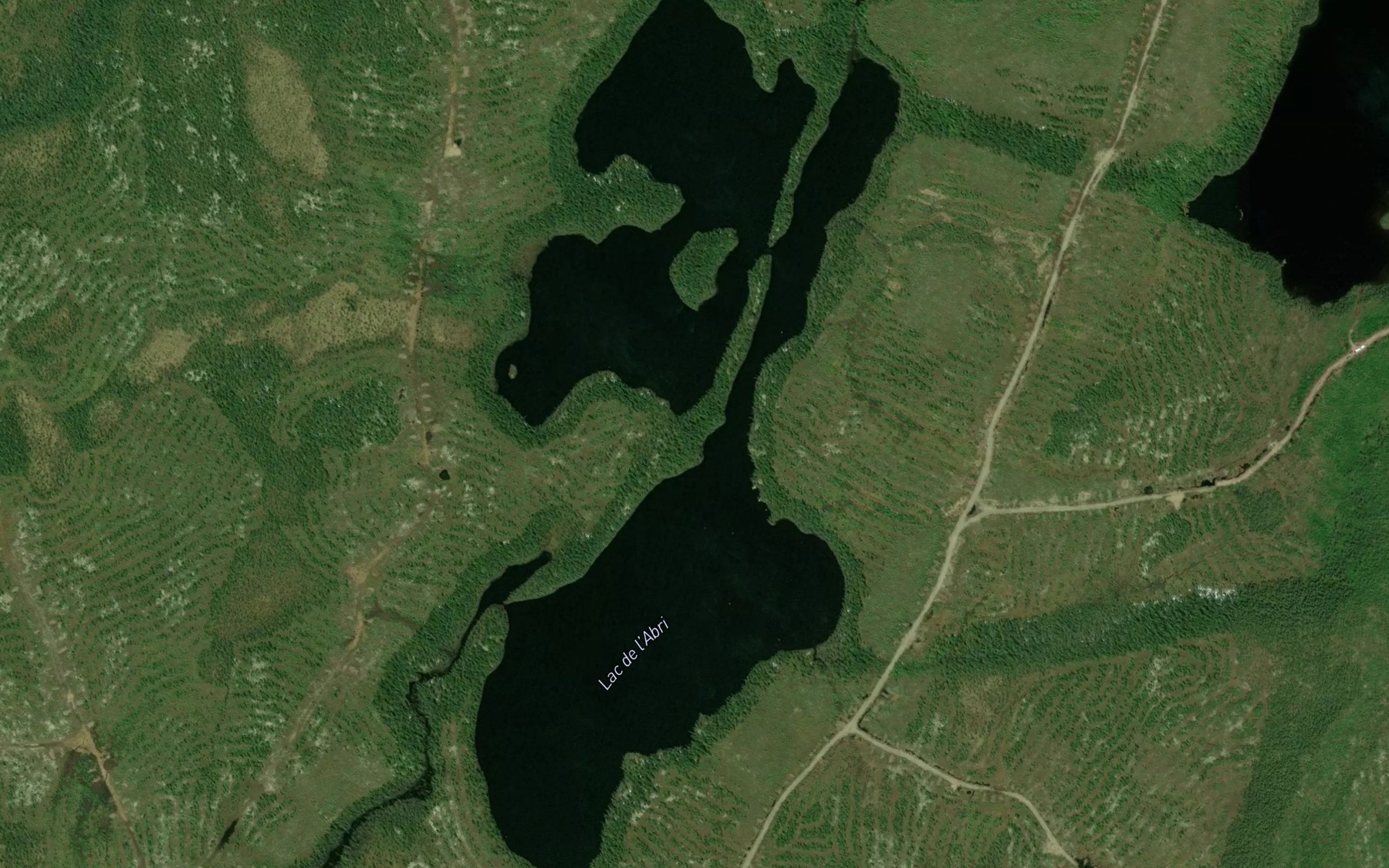 Satellite map of the Lac de l'Abri