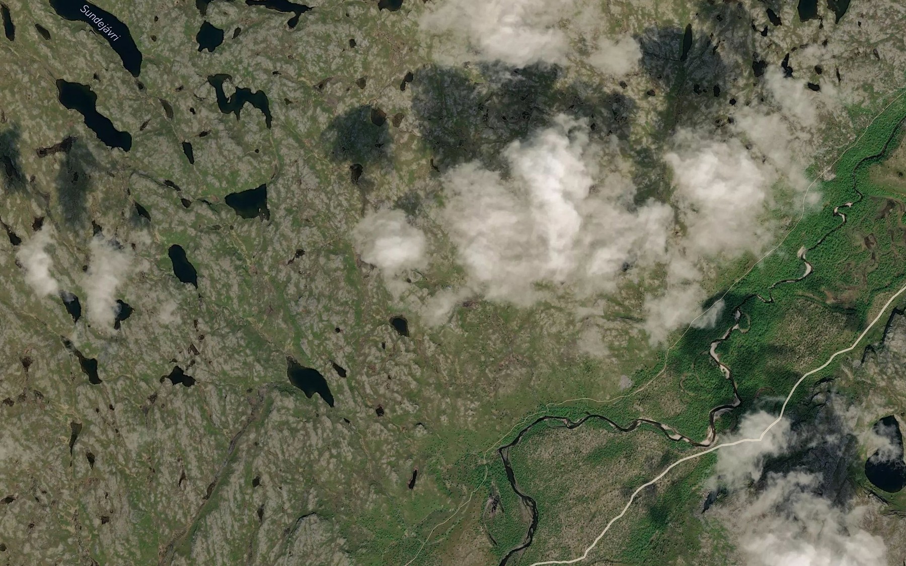Satellite map of the Orretbekken