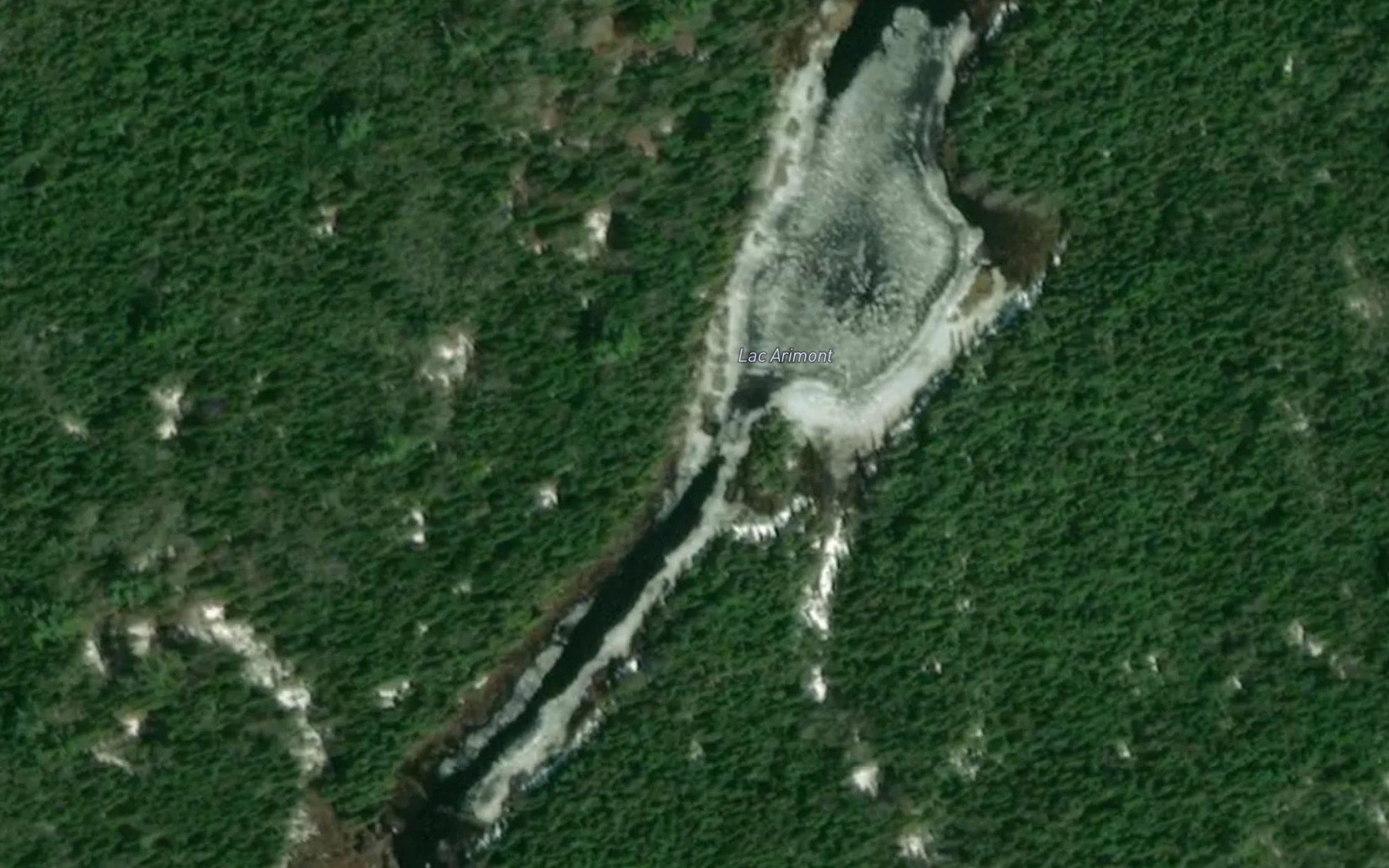 Satellite map of the Lac Arimont