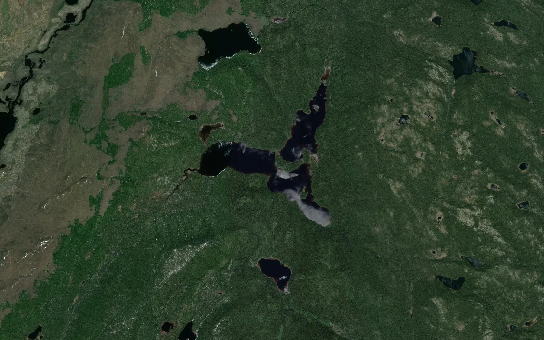 Satellite map of the Lac Anne-Marie