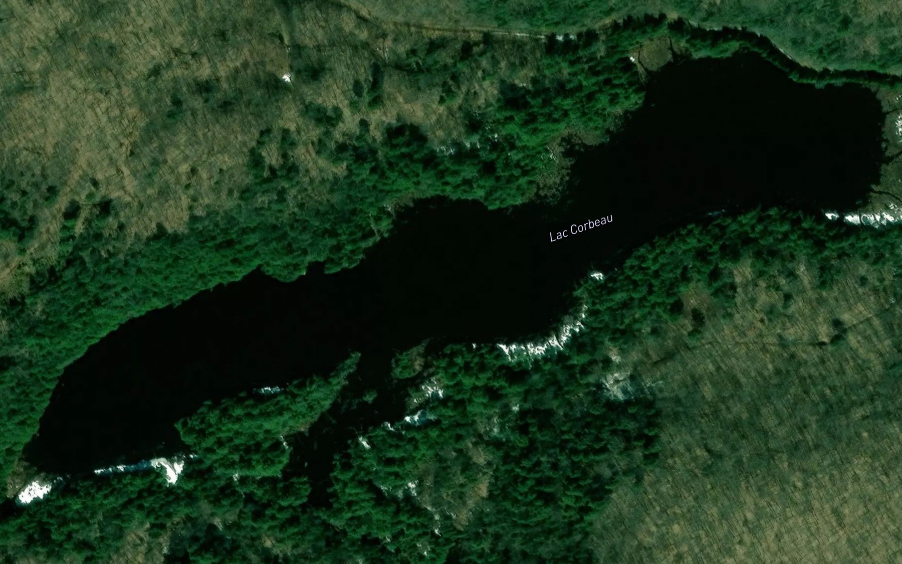 Satellite map of the Lac Corbeau