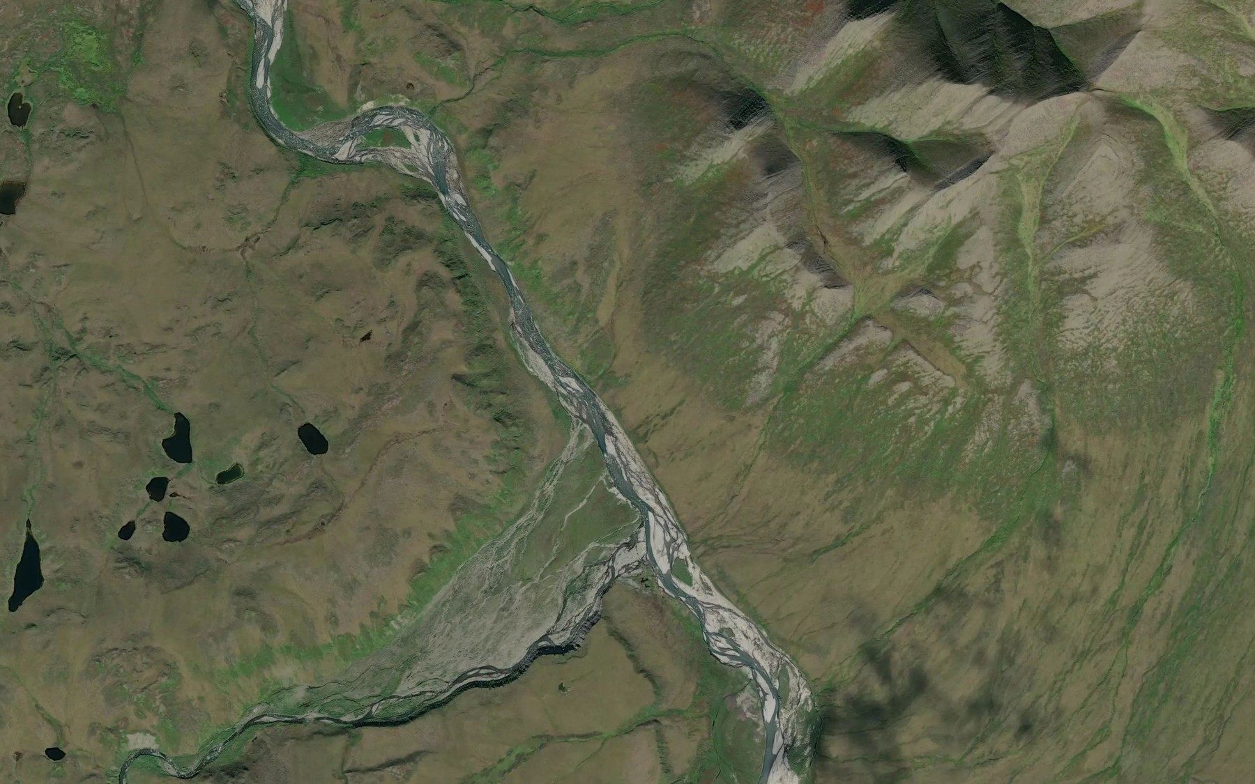 Satellite map of the Section Creek