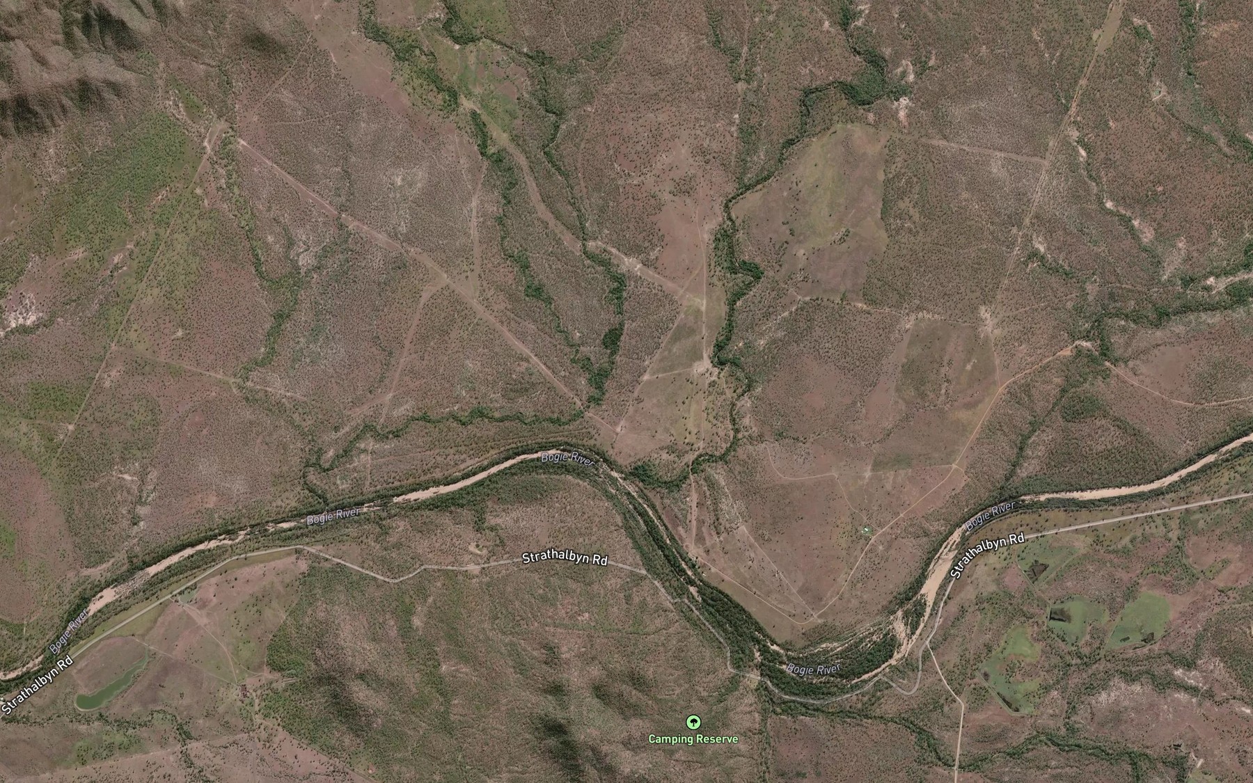 Satellite map of the Fish Creek
