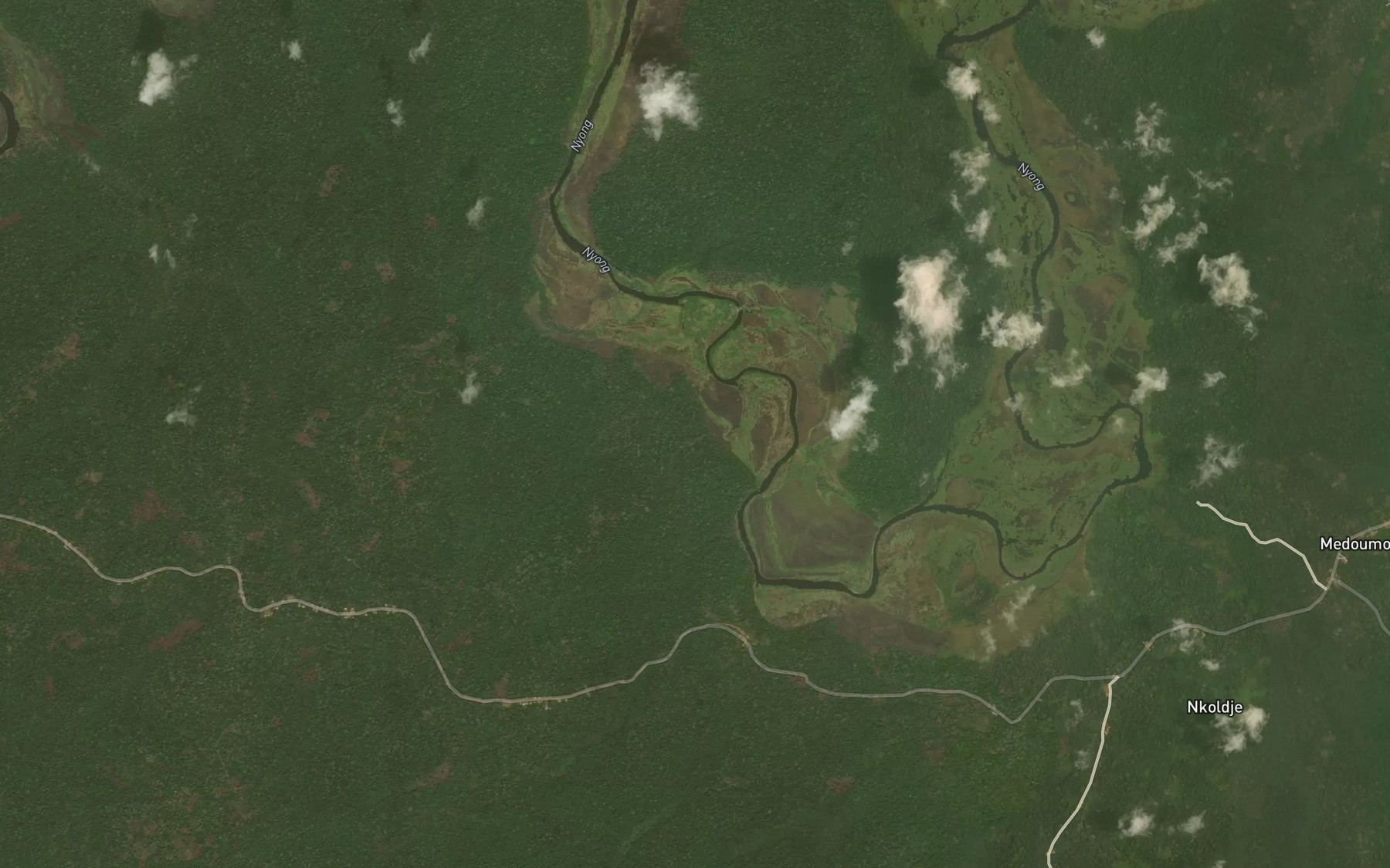 Satellite map of the Miaba