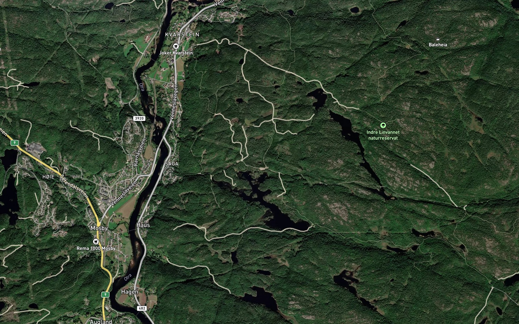 Satellite map of the Krogtjonn