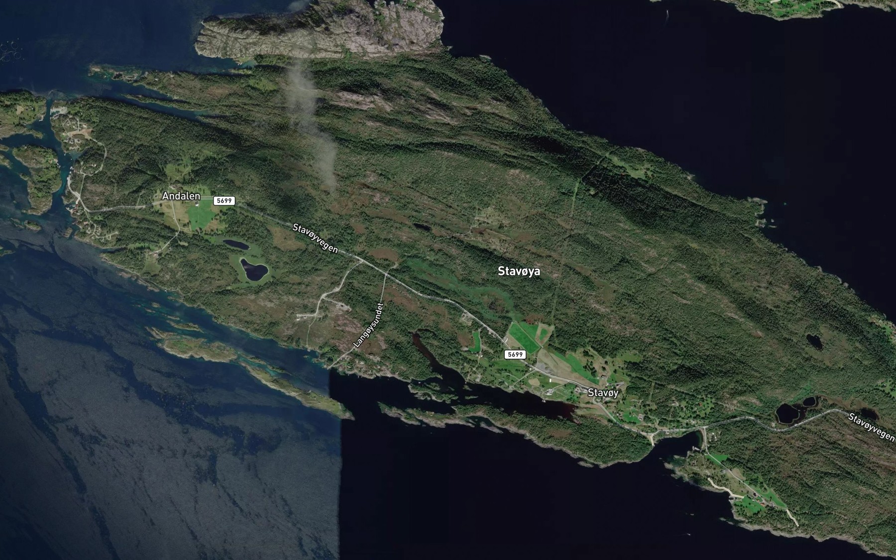 Satellite map of the Stavoyvatnet