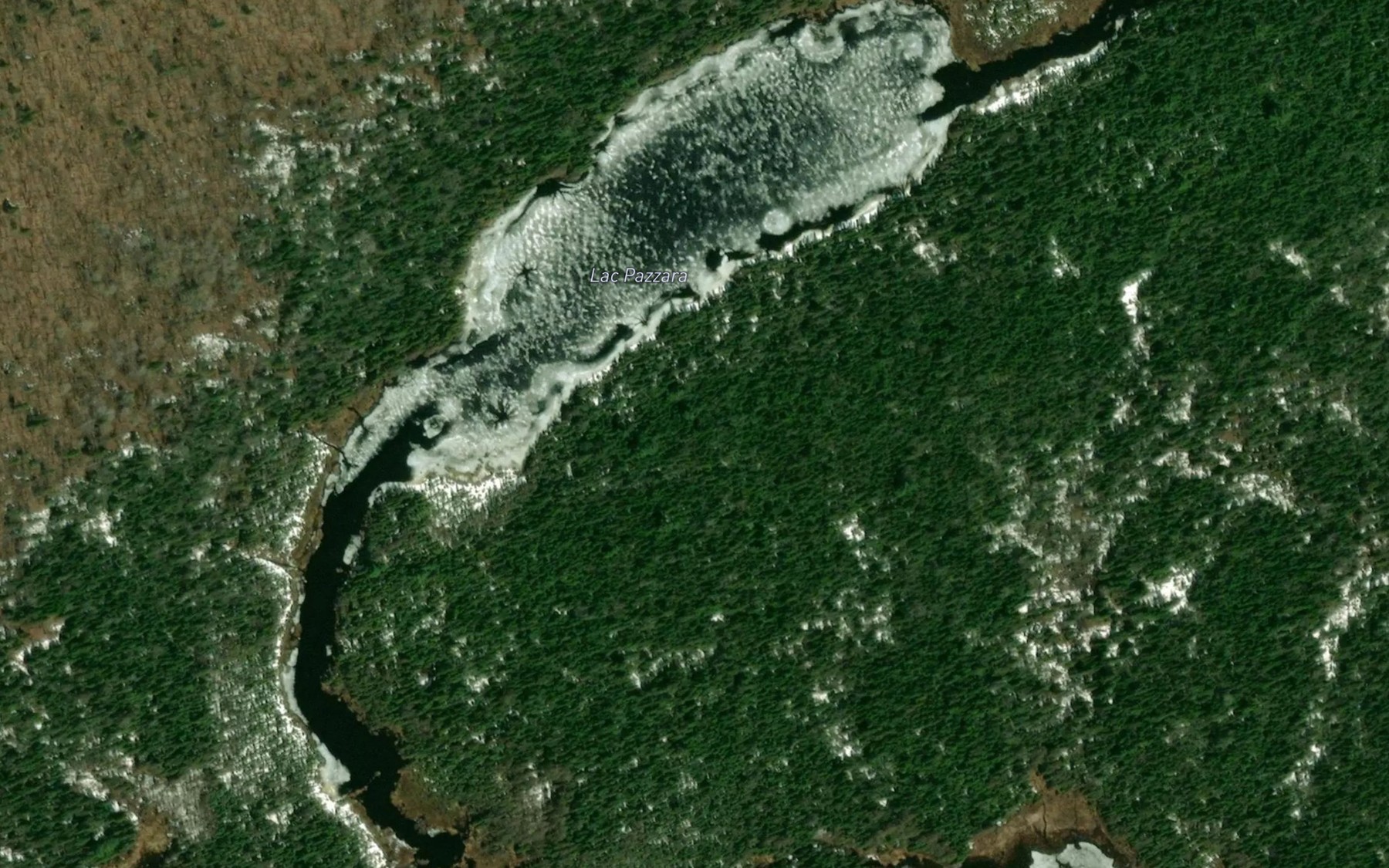 Satellite map of the Lac Pazzara