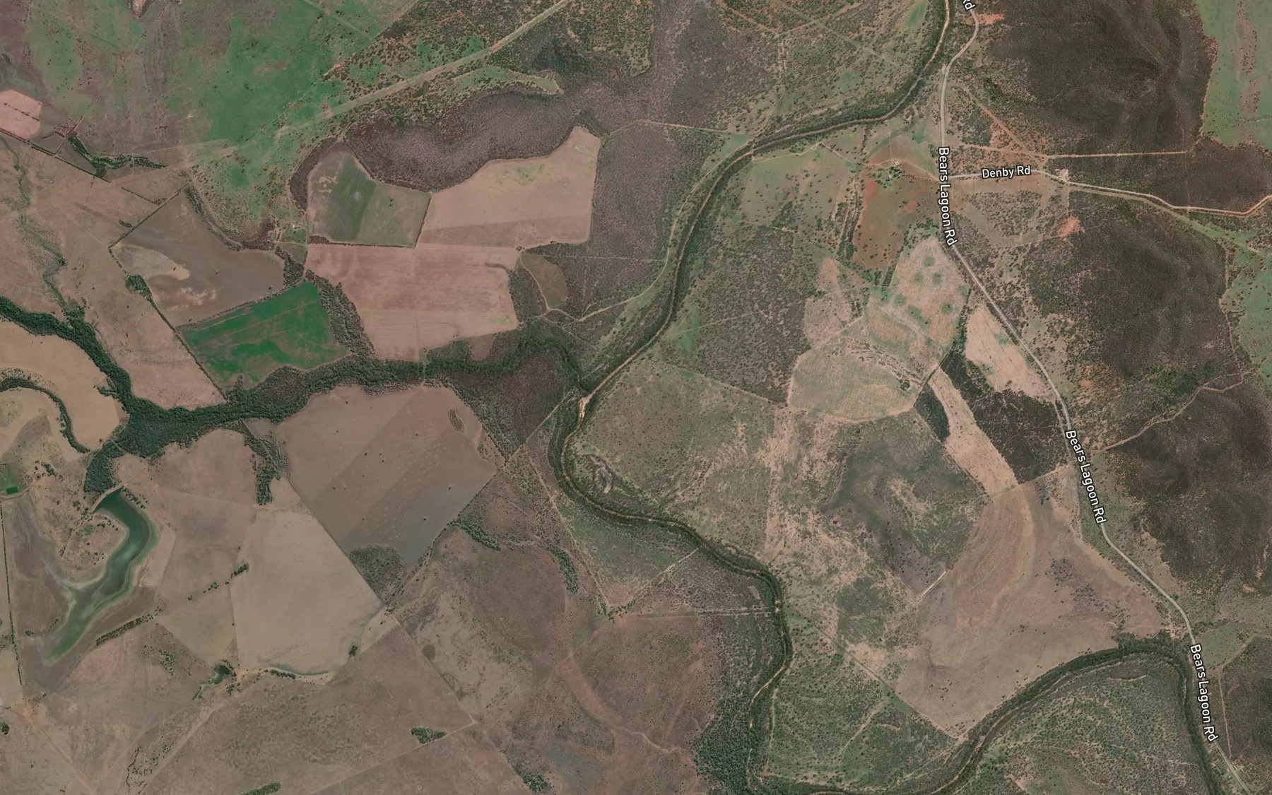 Satellite map of the Mimosa Creek