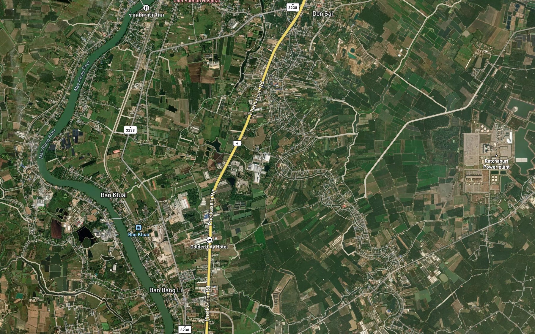Satellite map of the Nong Nok Krarian