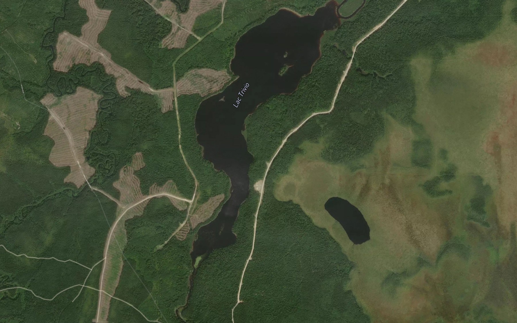 Satellite map of the Lac Trivio