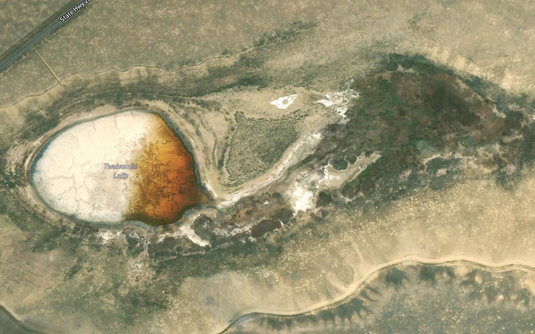 Satellite map of the Lake Mildred