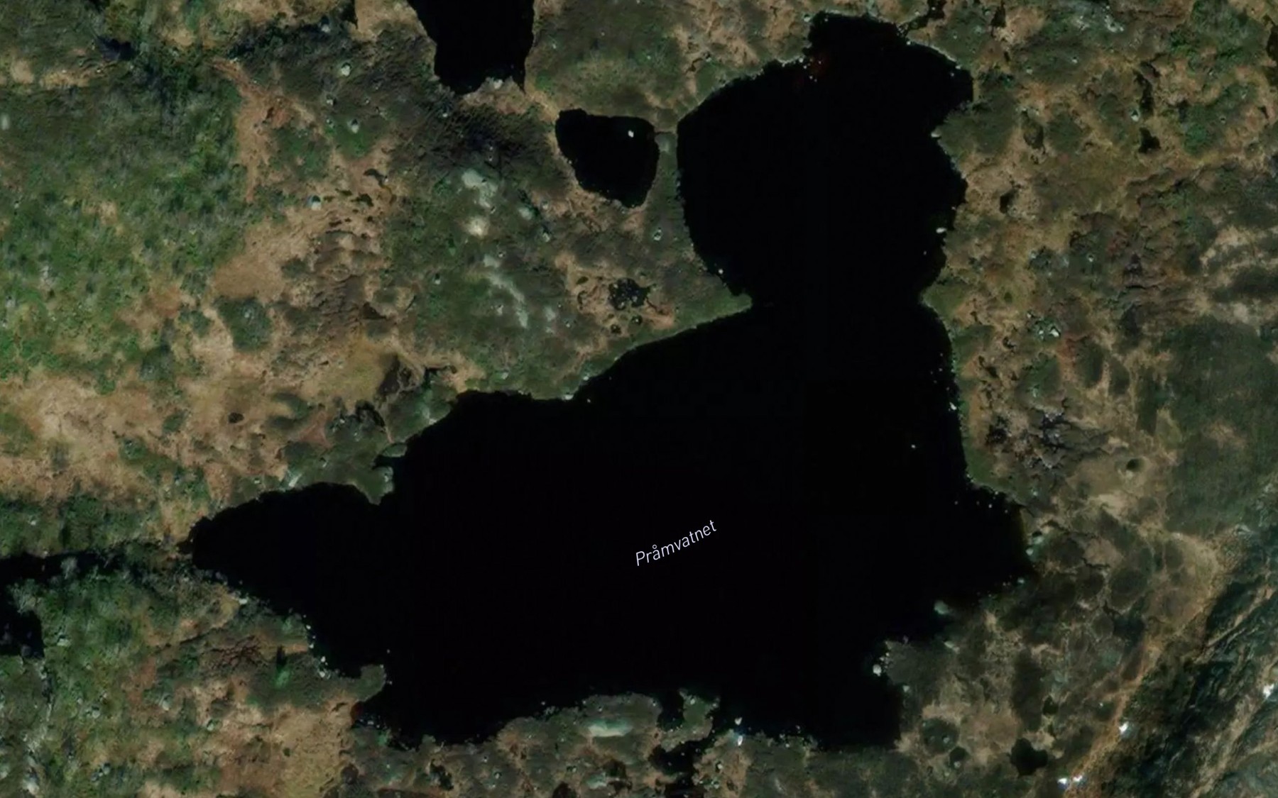 Satellite map of the Pramvatnet