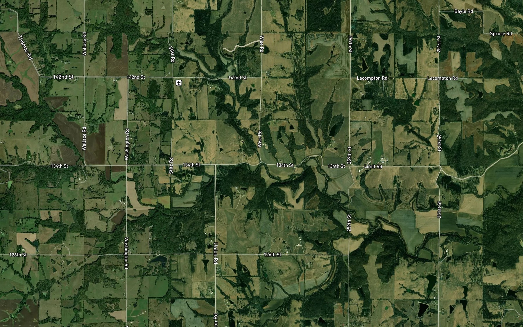 Satellite map of the Indian Creek