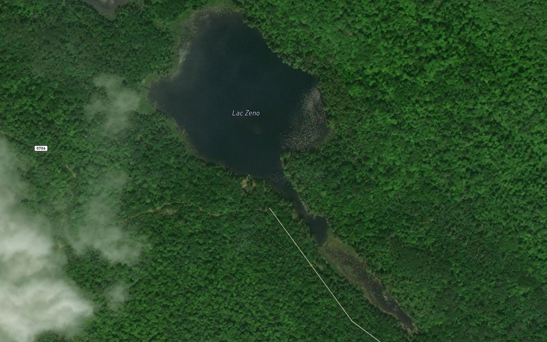 Satellite map of the Lac Zeno
