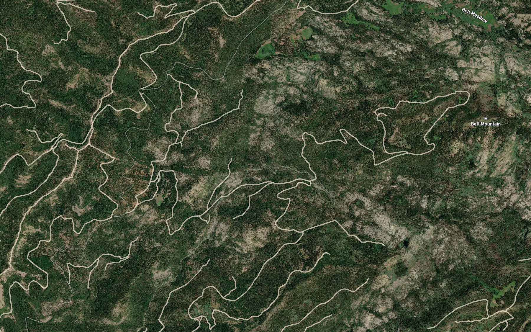 Satellite map of the Lily Creek