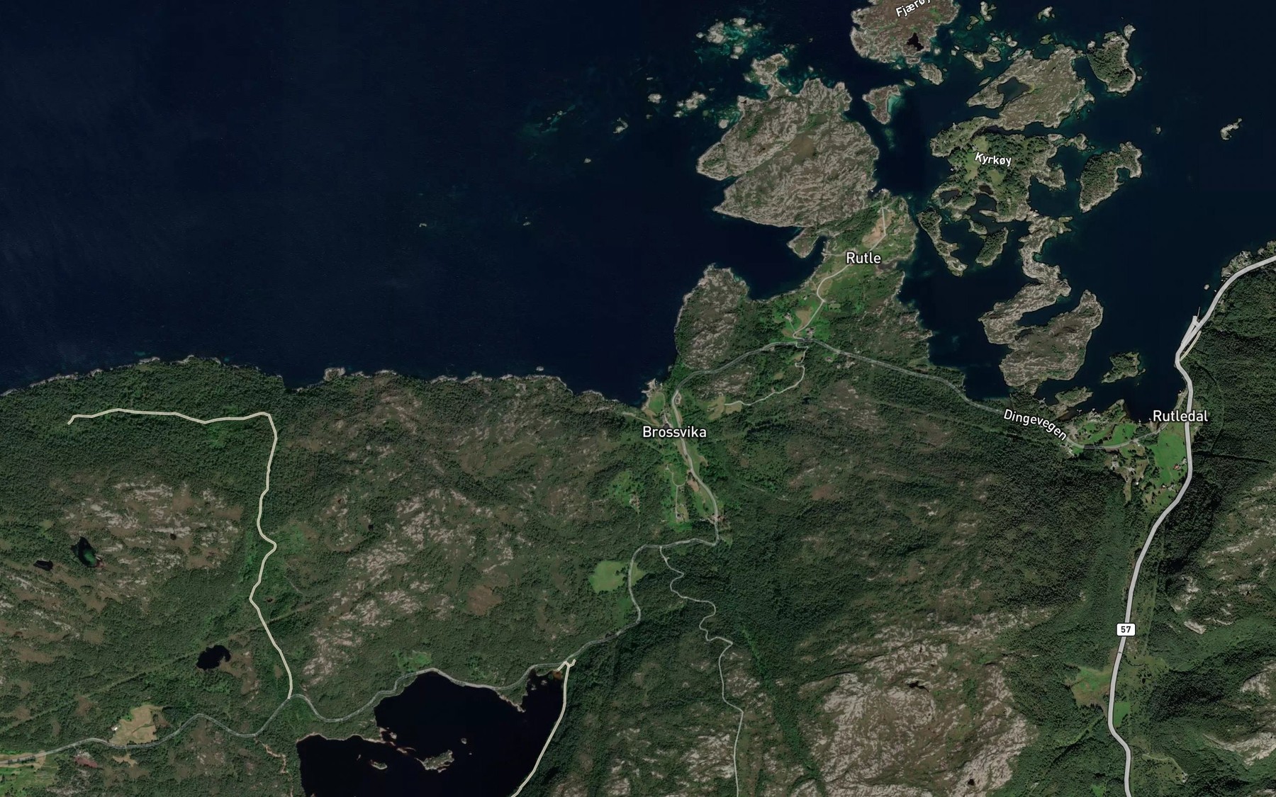 Satellite map of the Ytre Vika