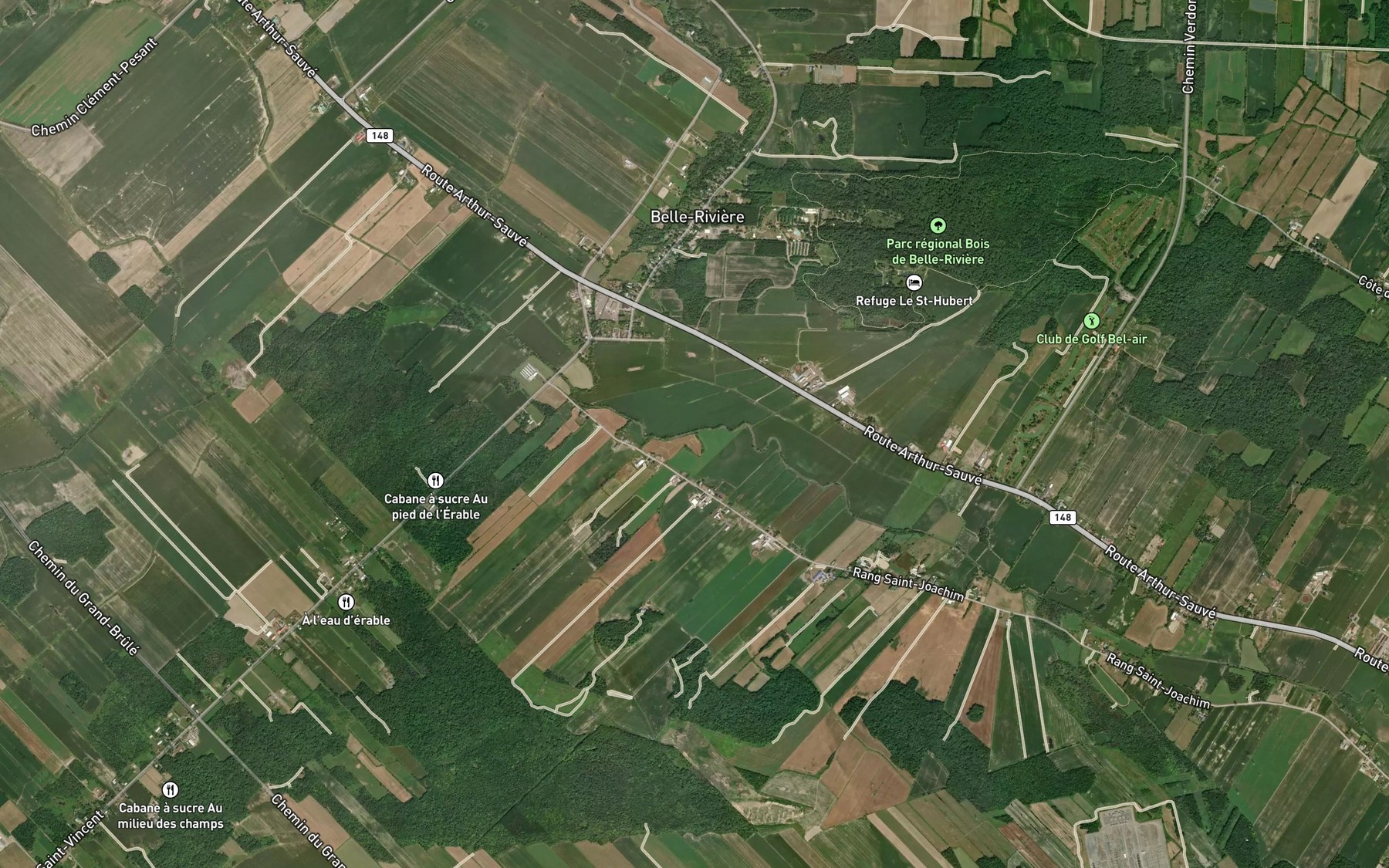 Satellite map of the Cours d'eau Drouin