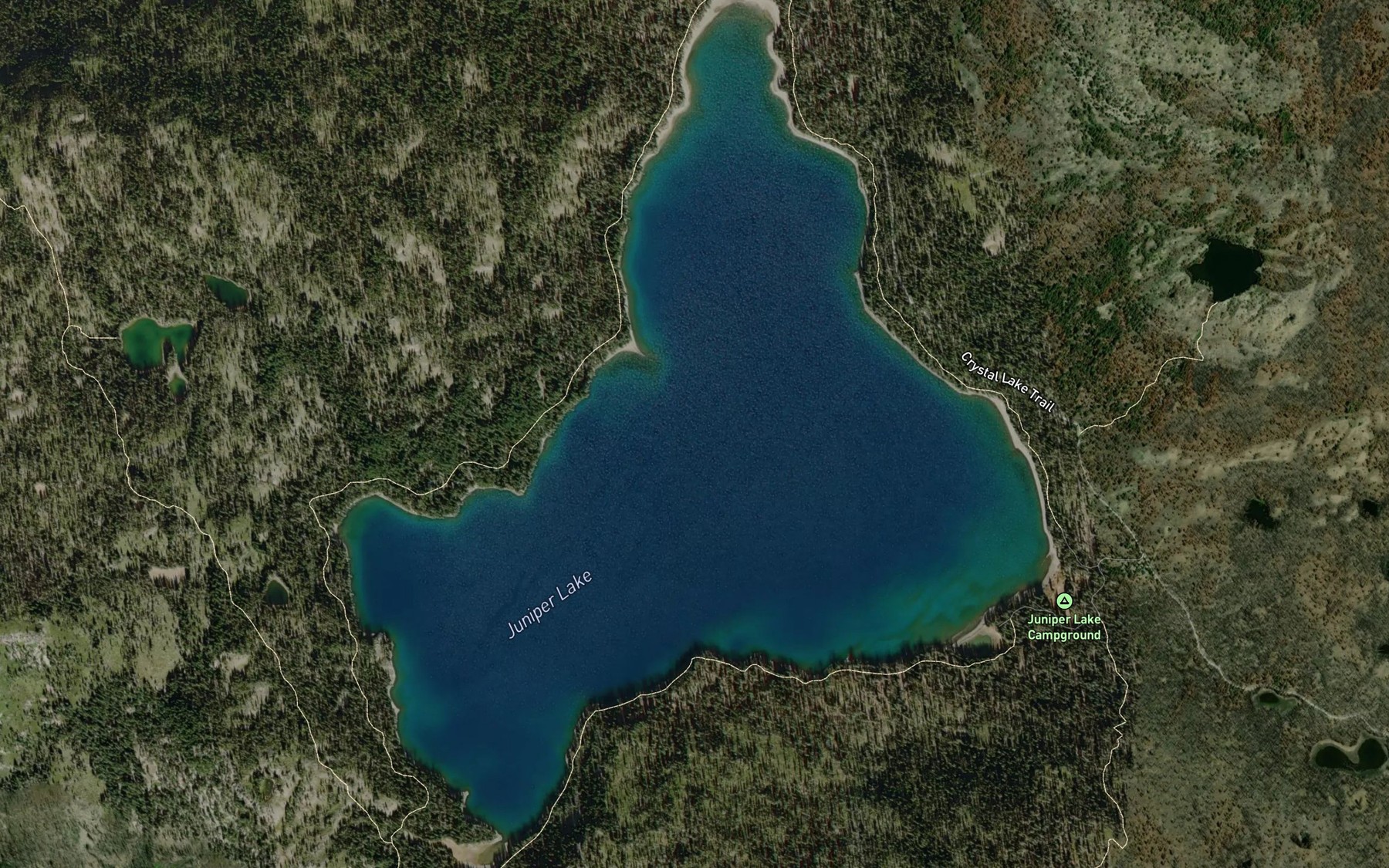 Satellite map of the Juniper Lake