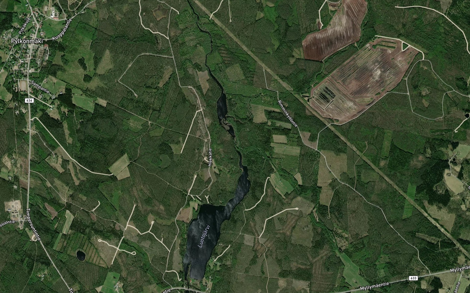 Satellite map of the Teikkusalmi
