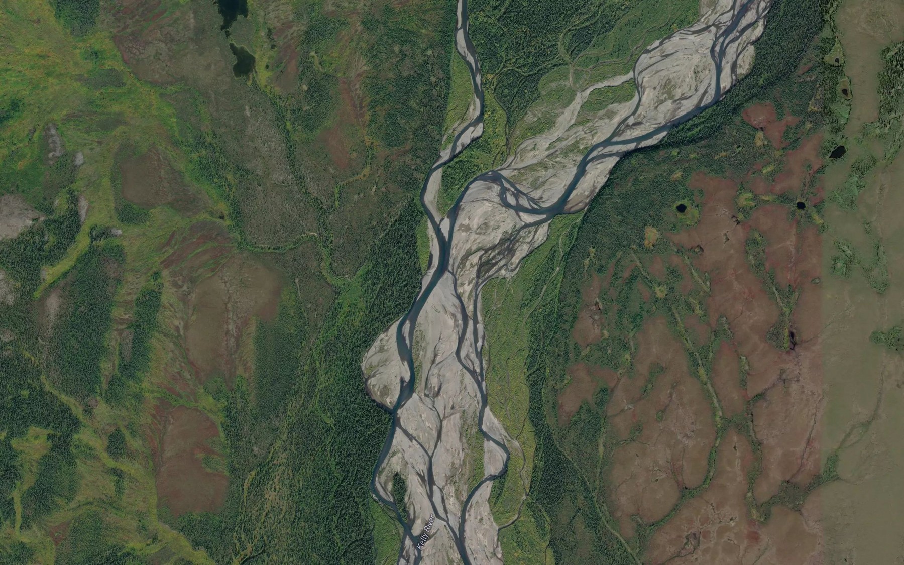 Satellite map of the Wrench Creek