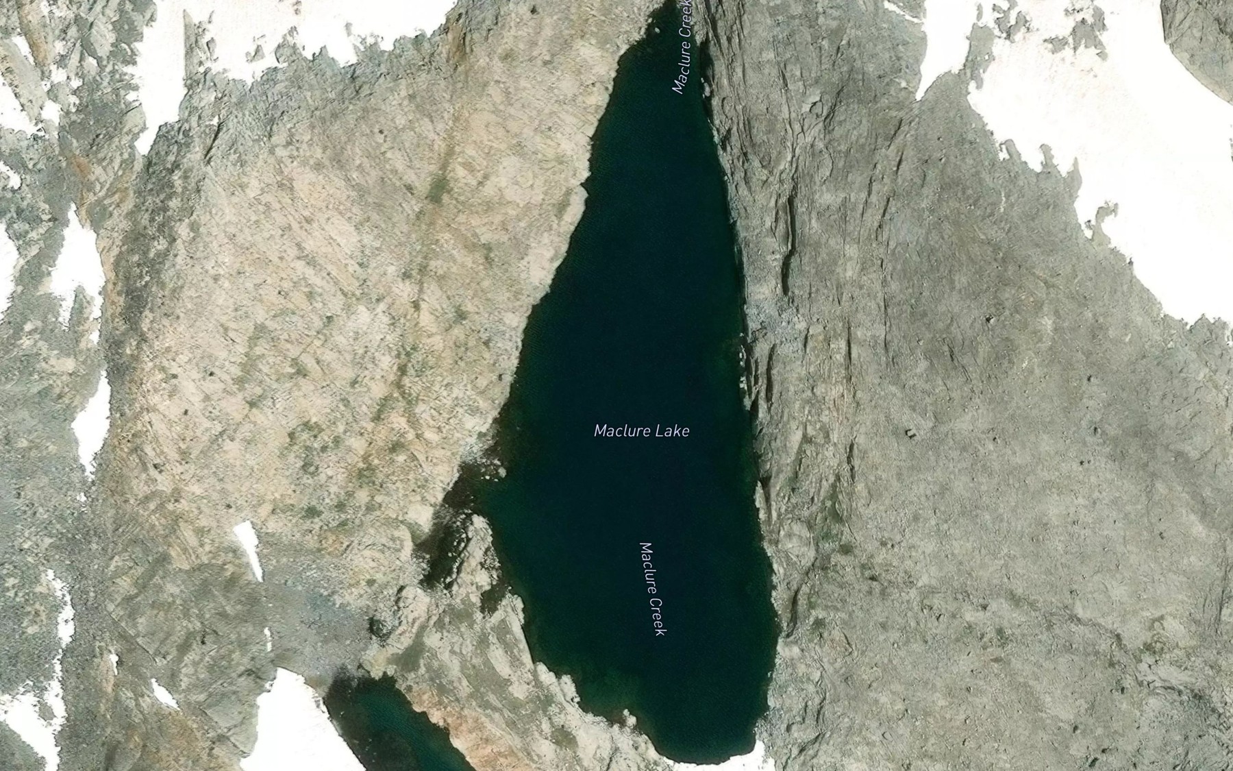 Satellite map of the Maclure Lake