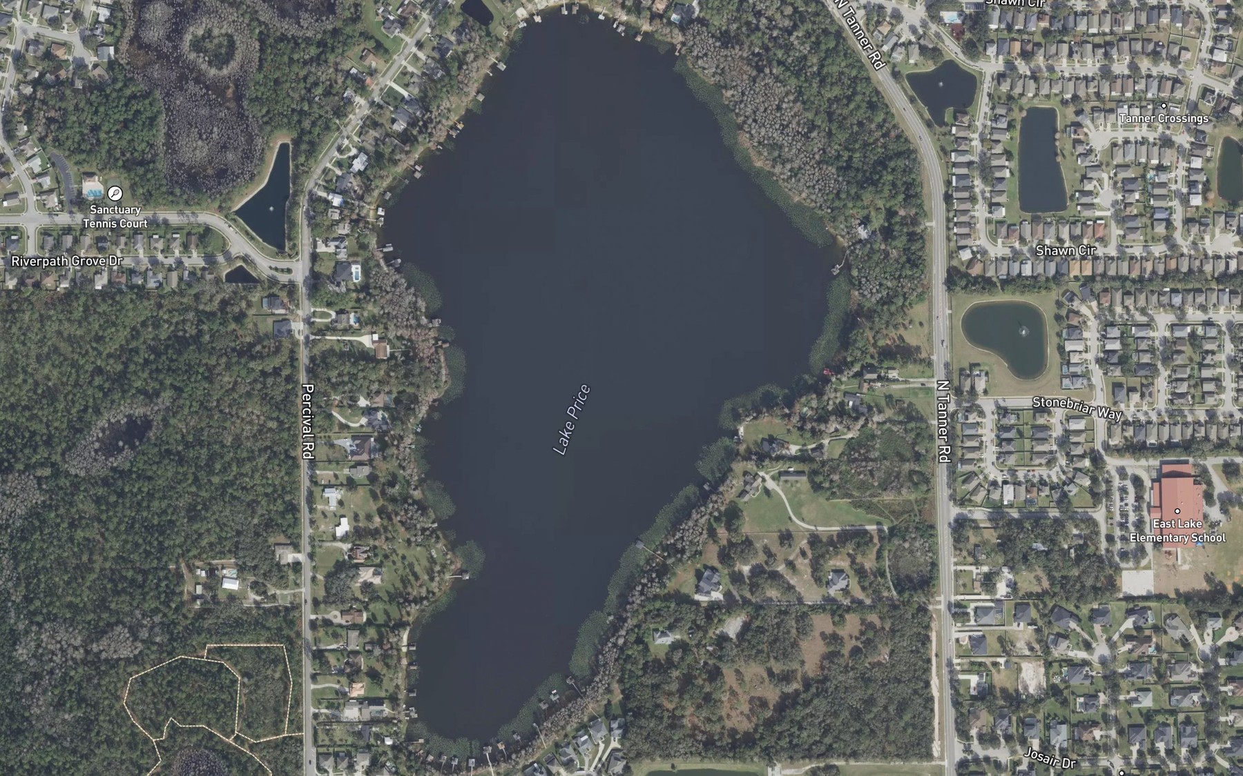 Satellite map of the Lake Price