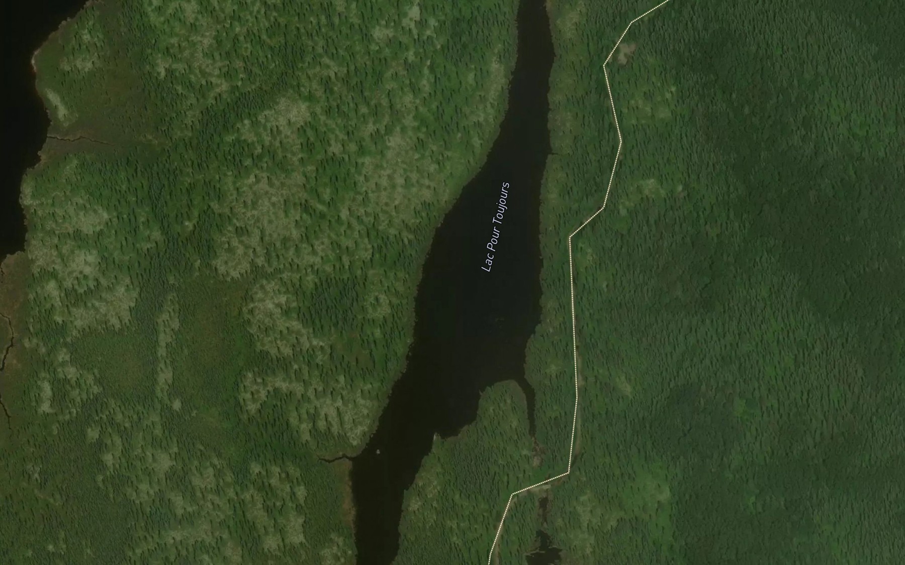 Satellite map of the Lac Pour Toujours
