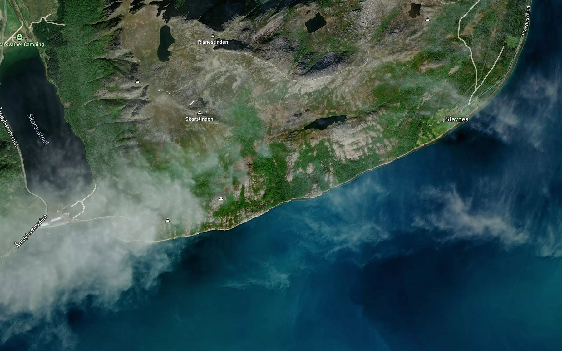 Satellite map of the Breivikelva
