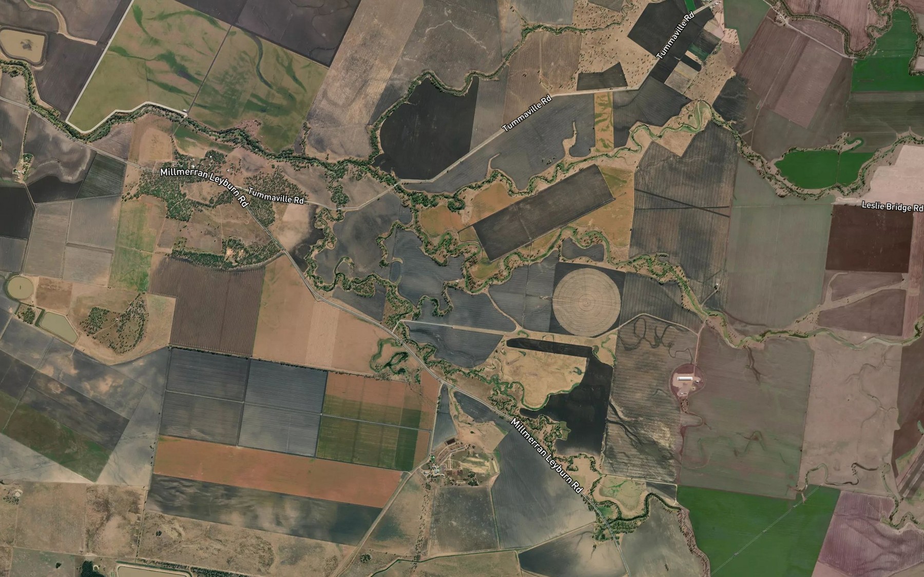 Satellite map of the Middle Creek