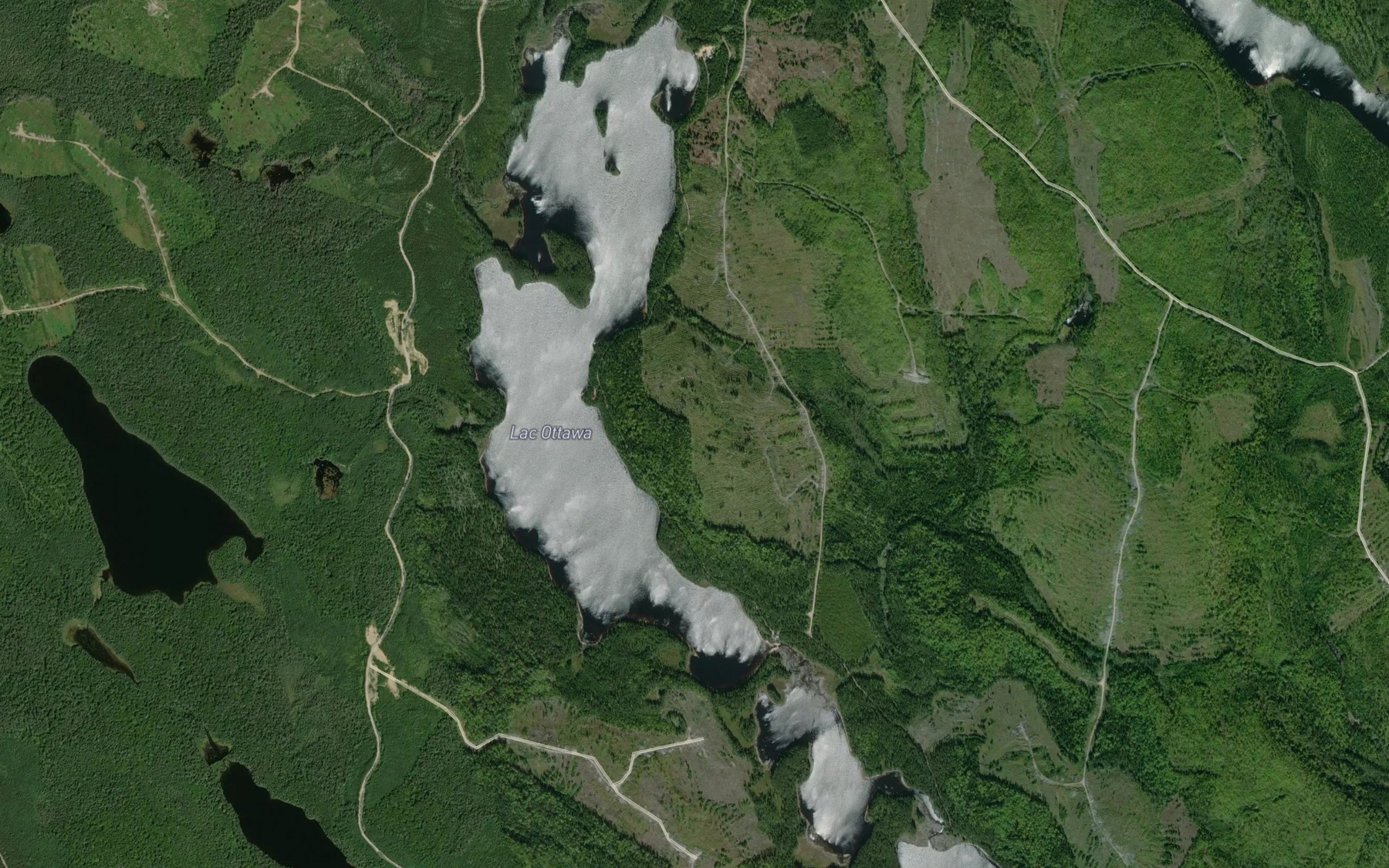 Satellite map of the Lac Ottawa