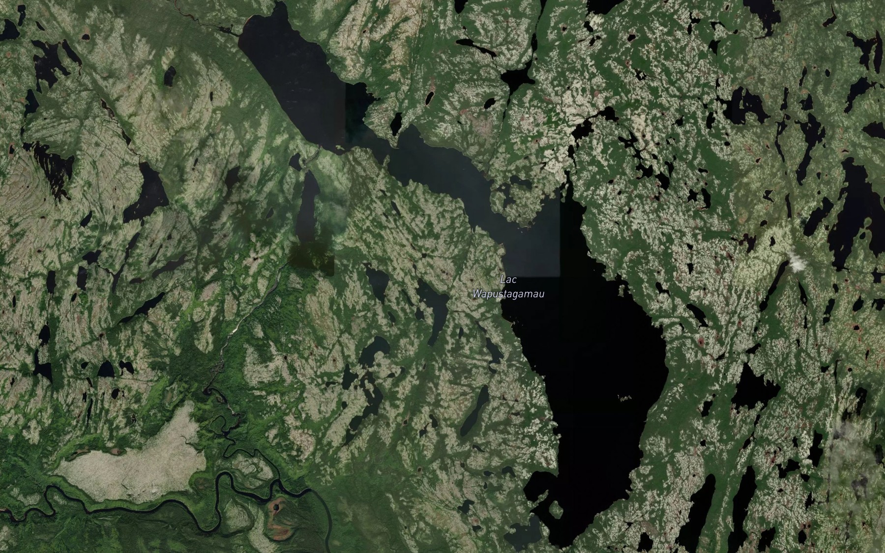 Satellite map of the Lac Wapustagamau