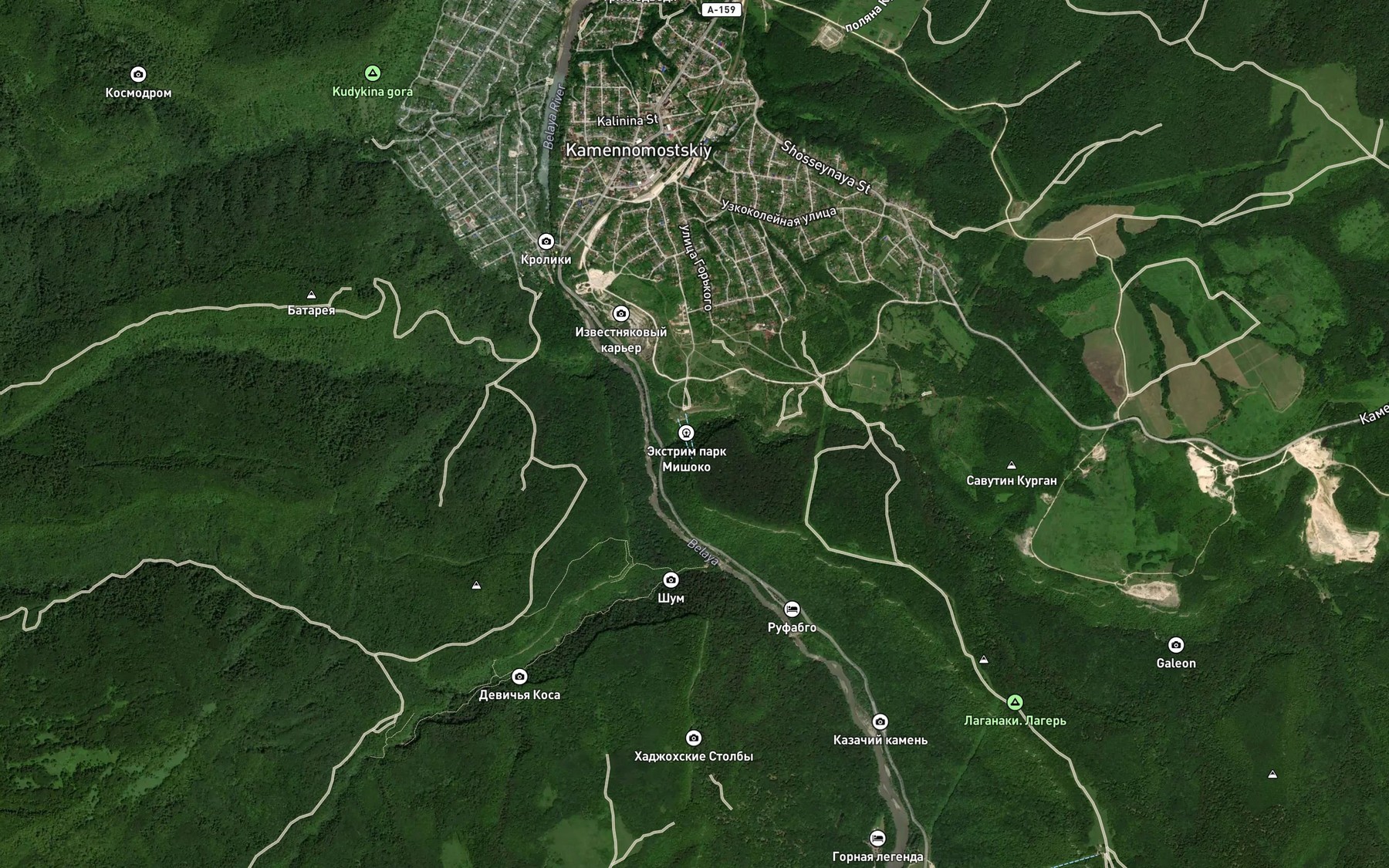 Satellite map of the Mishoko