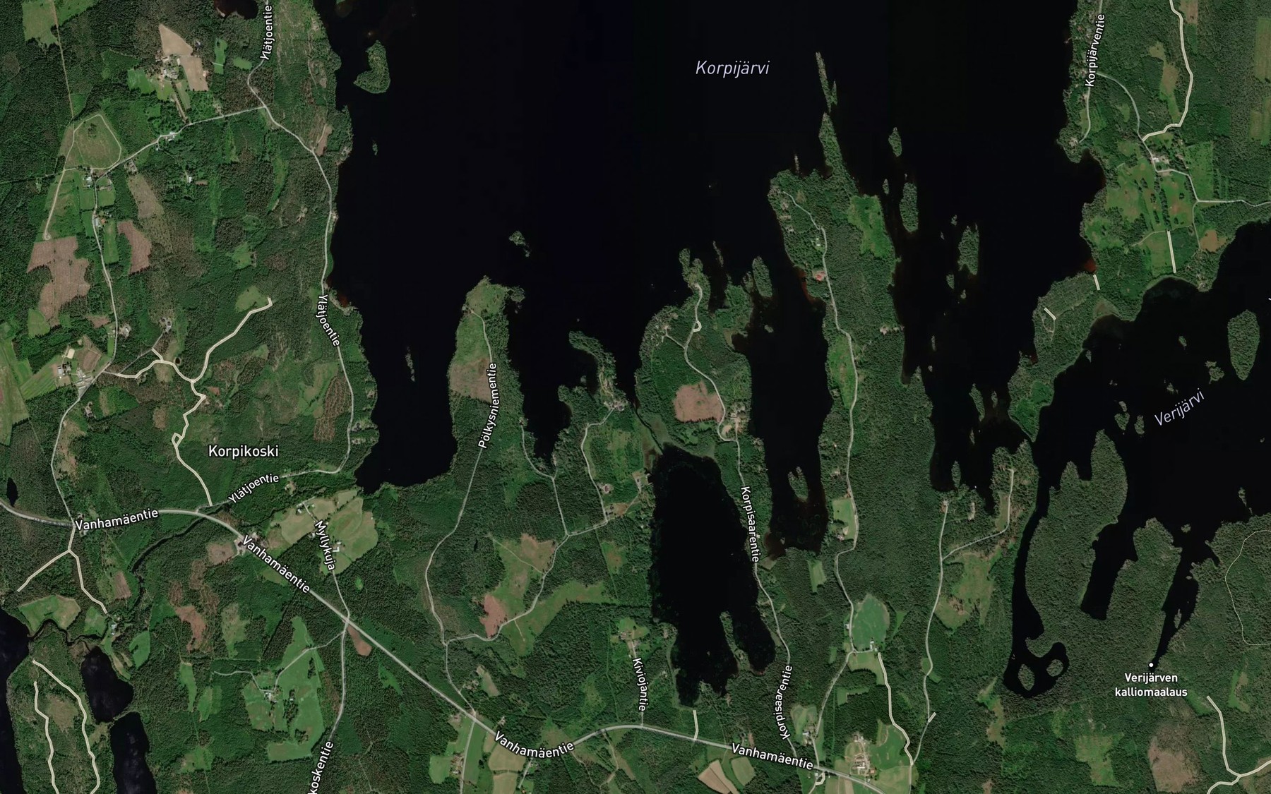 Satellite map of the Selkasalmi