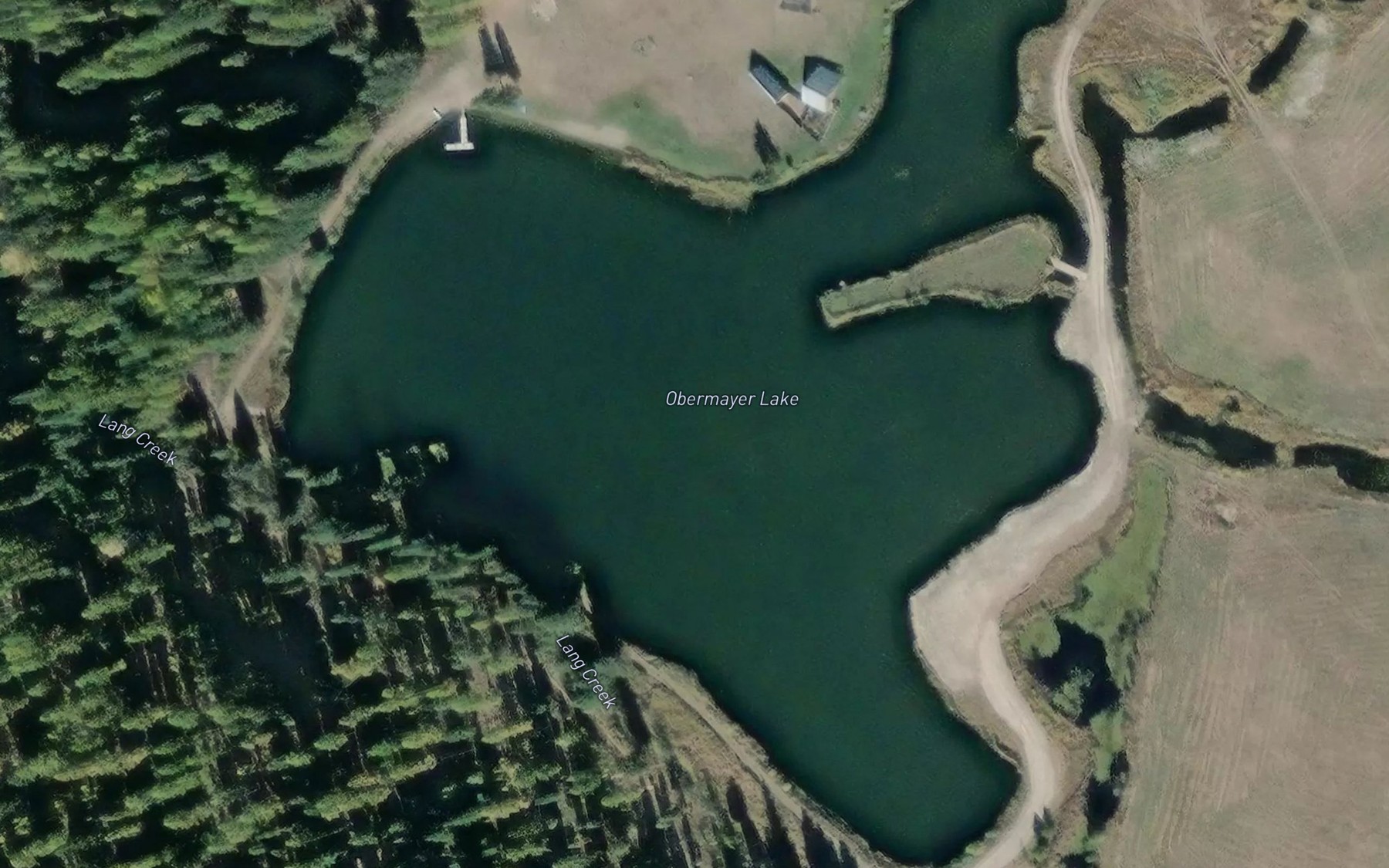 Satellite map of the Obermayer Lake